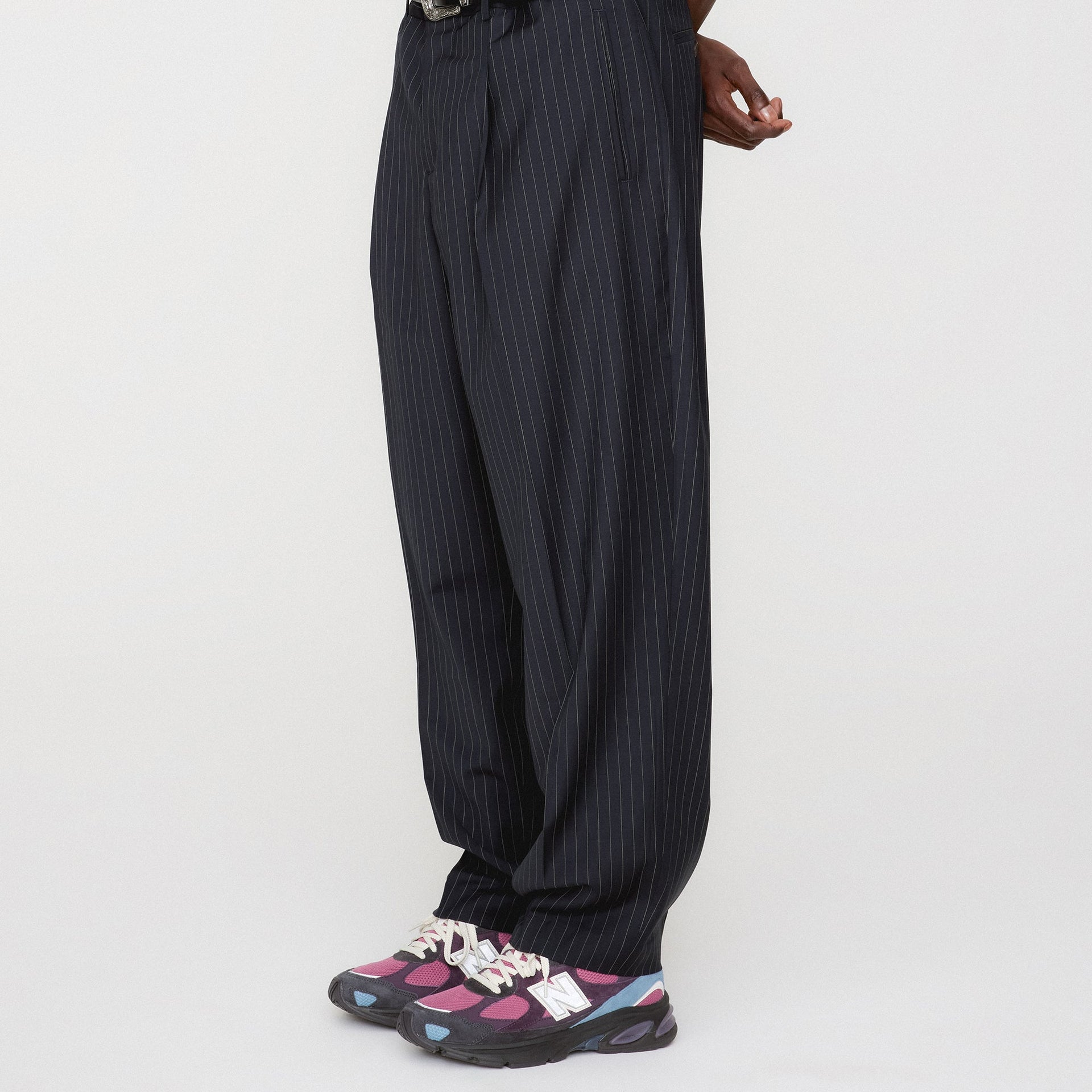 &Kin Tropical Wool Han Trouser - Admiral