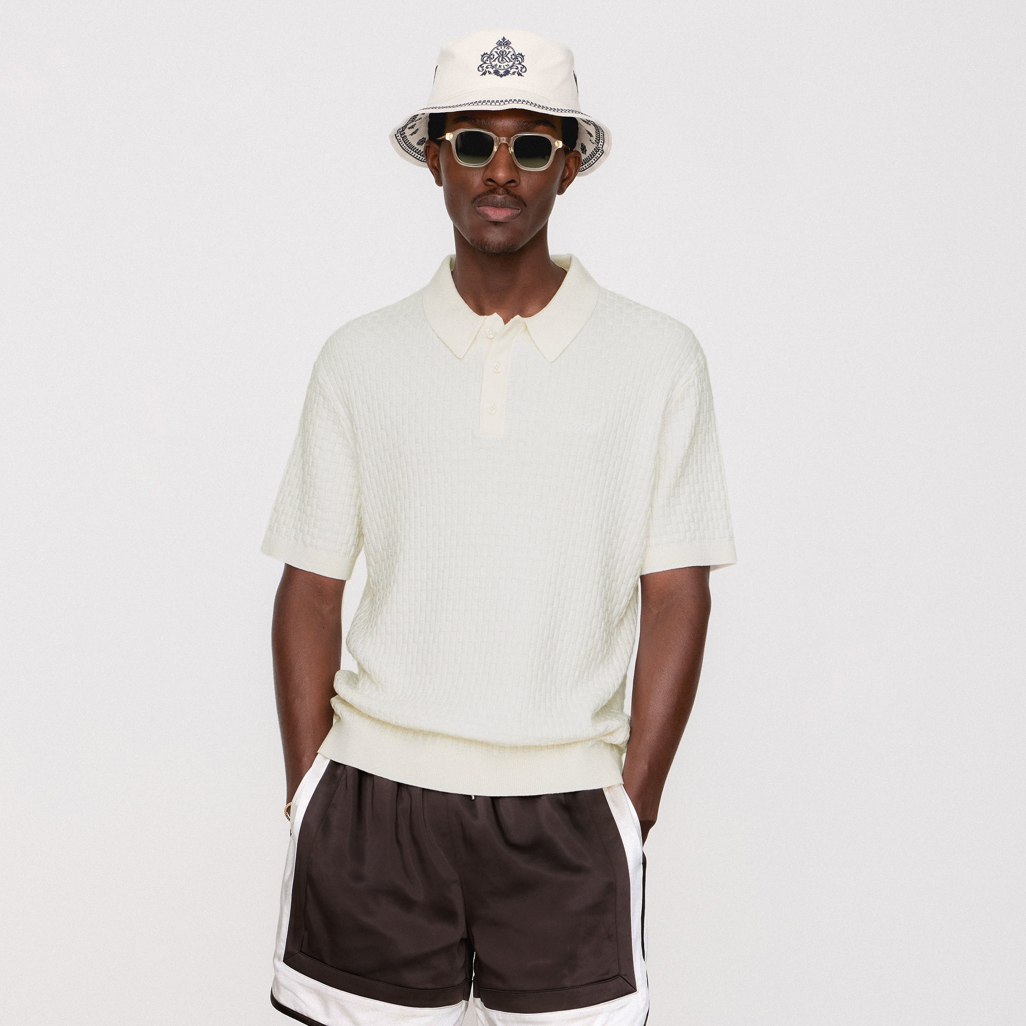 Kith Basketweave Tilden Polo - Sandrift – Kith Canada