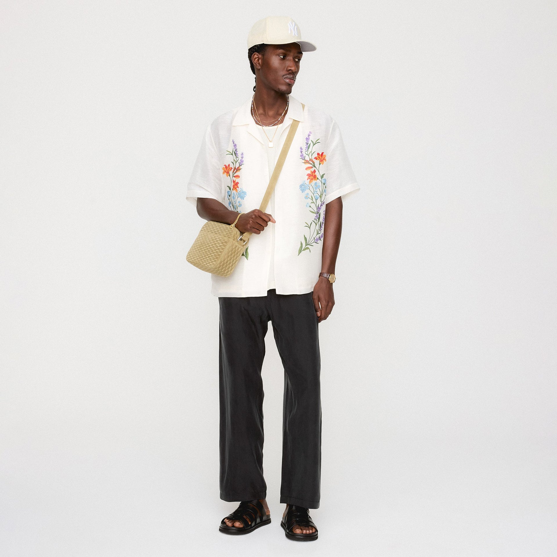 Kith Monogram Suede Camera Crossbody - Grit
