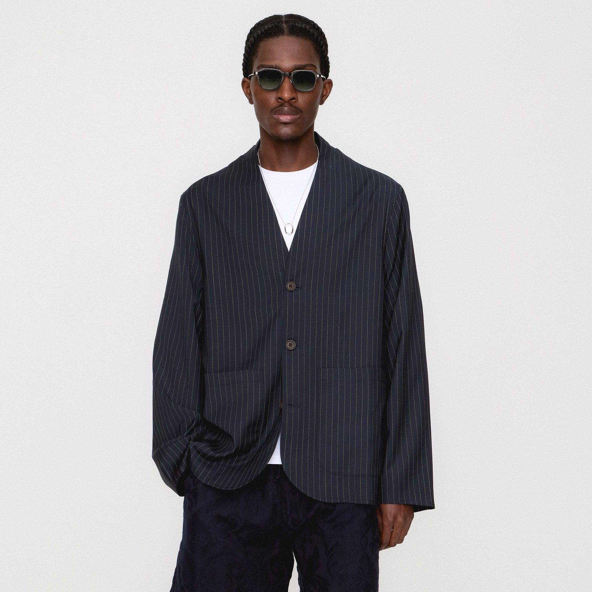 &Kin Tropical Wool Zac Blazer - Admiral