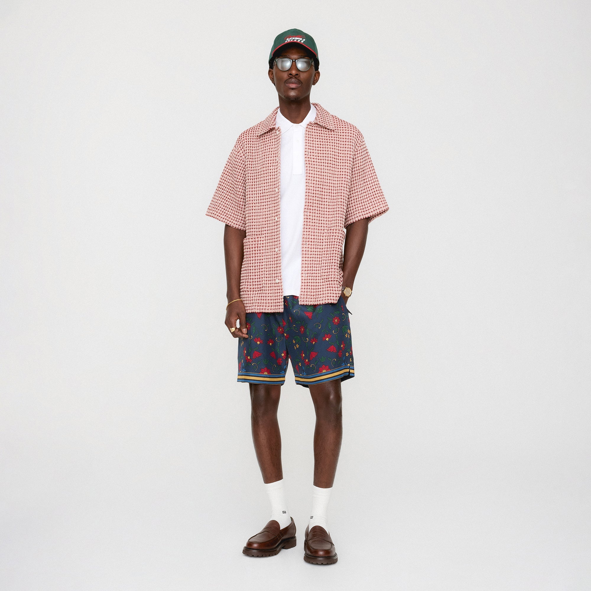 Kith Geometric Diamond Short Sleeve Boxy Collared Overshirt