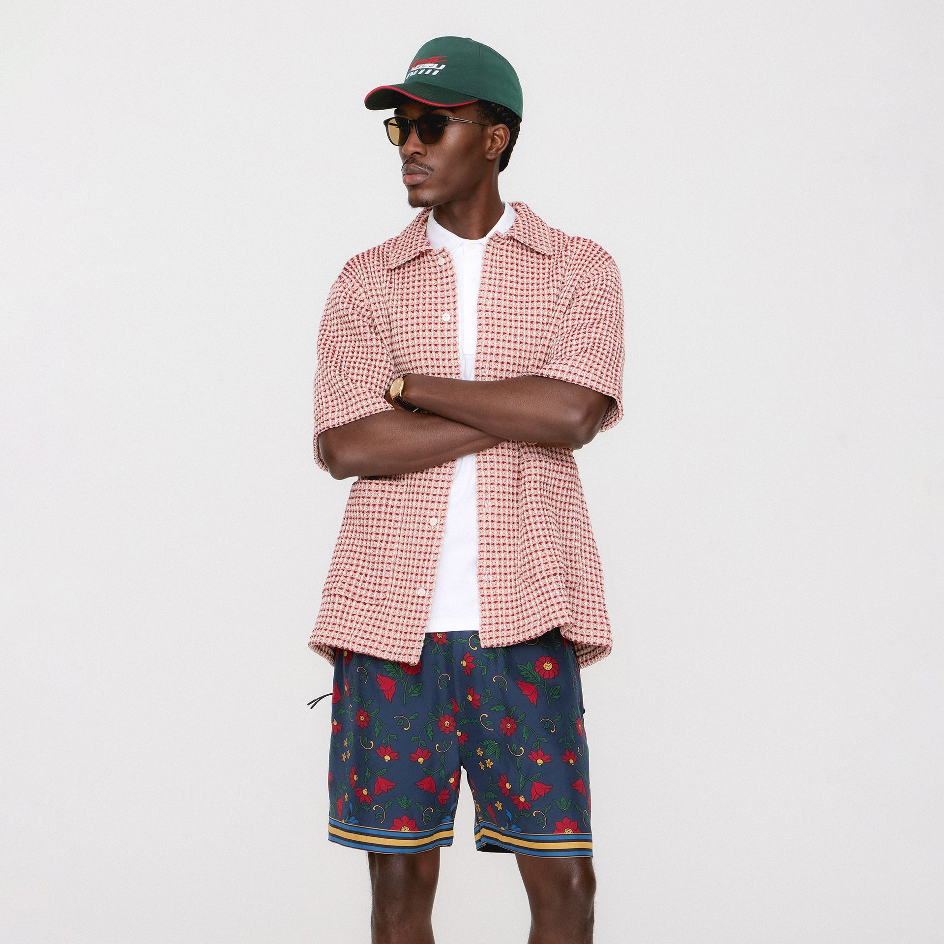 Kith Geometric Diamond Short Sleeve Boxy Collared Overshirt - Bitters