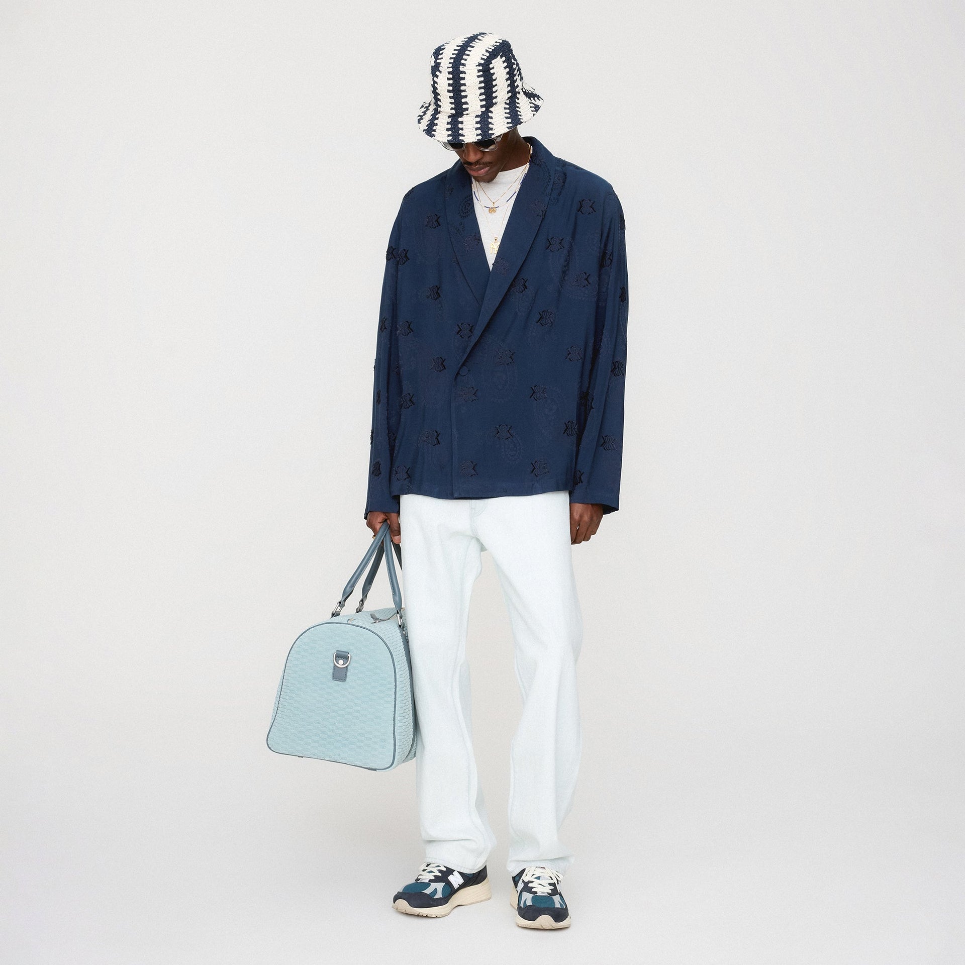 Kith Monogram Suede Duffle Bag - Mist