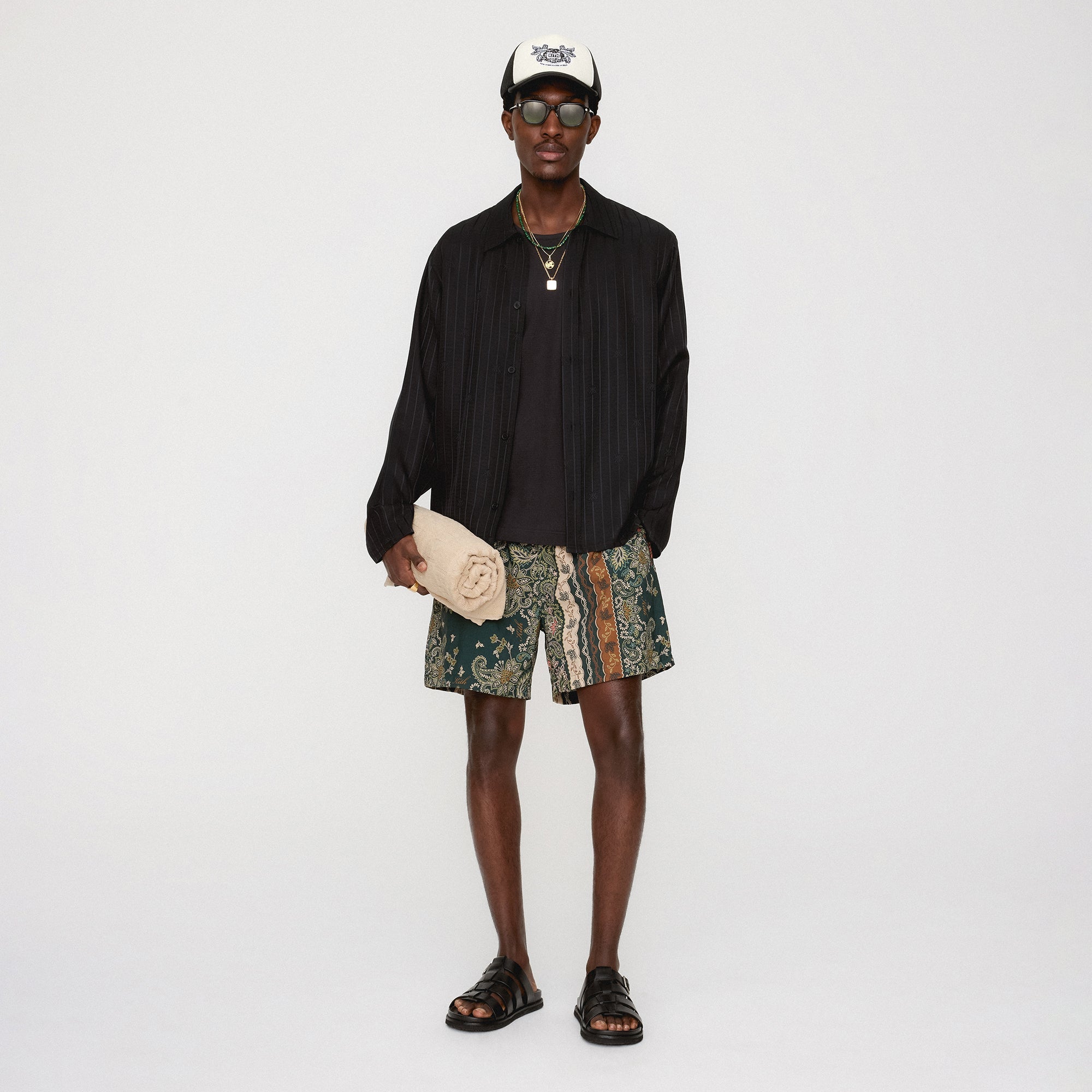Kith Crest Logo Boxy Collared Overshirt - Black – Kith Canada