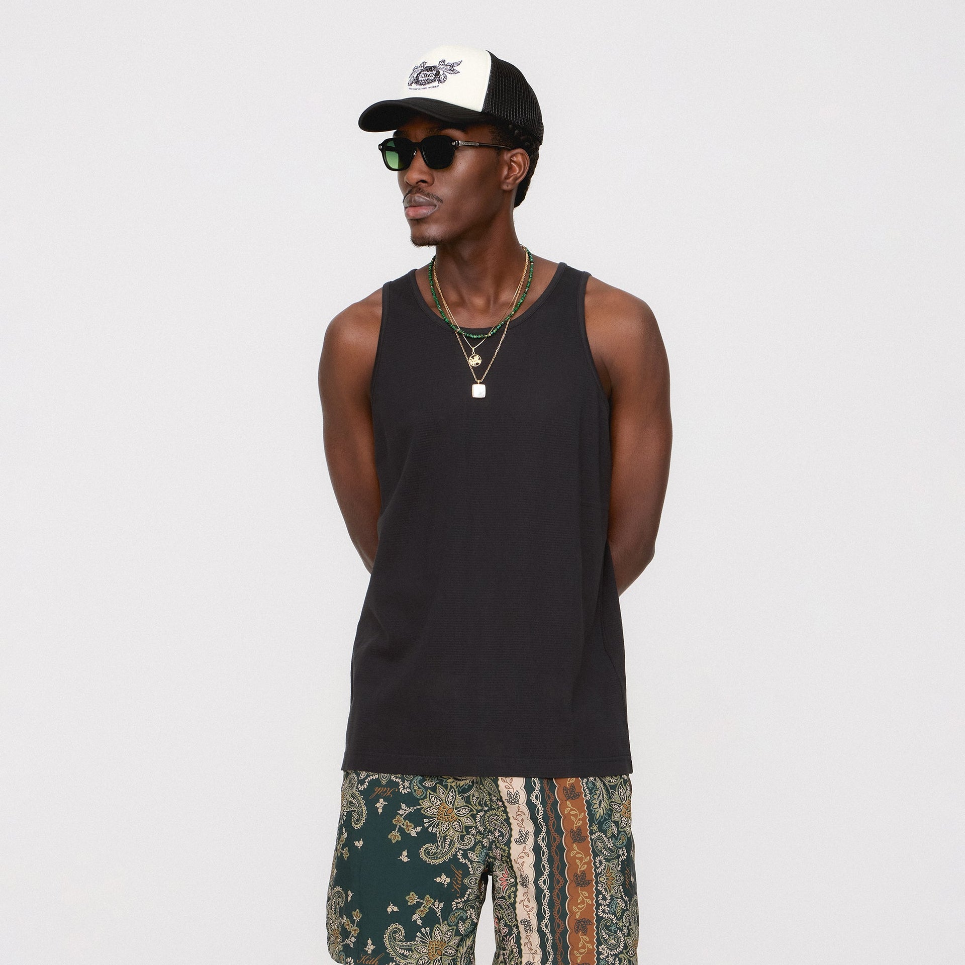 Kith Pointelle Mesh Spencer Tank - Black