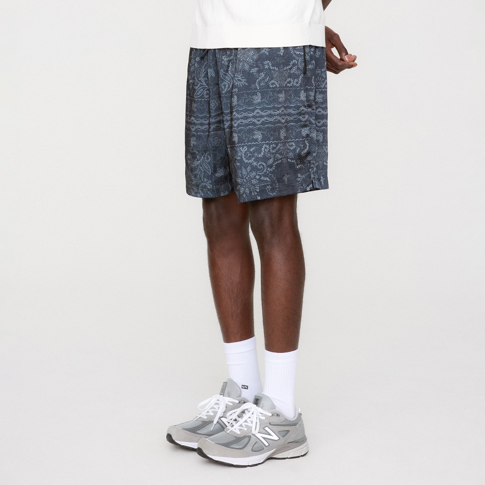 Kith Panelled Bandana Ashton Swim Short - Black – Kith Canada
