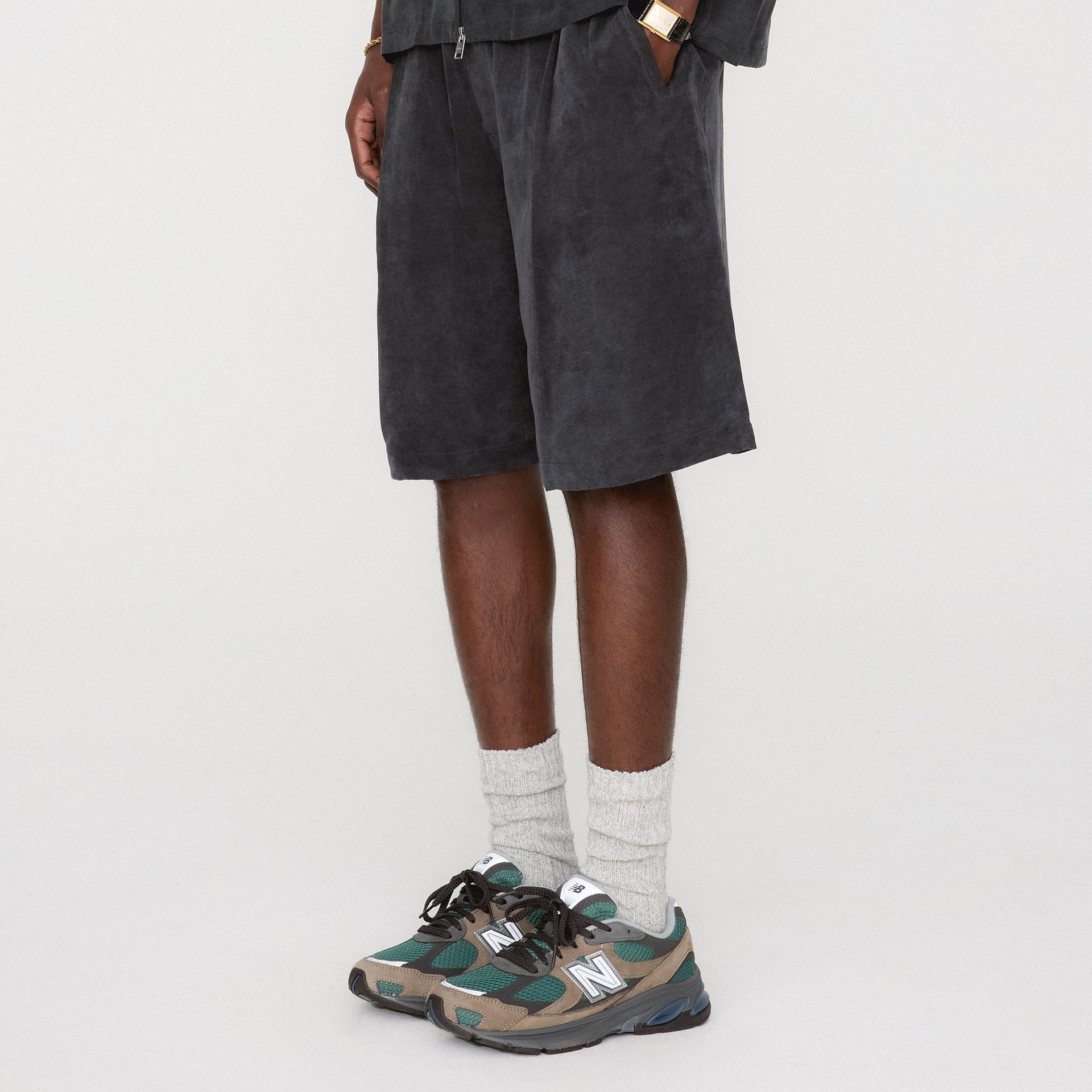 Kith Cupro Linen Jude Short - Black