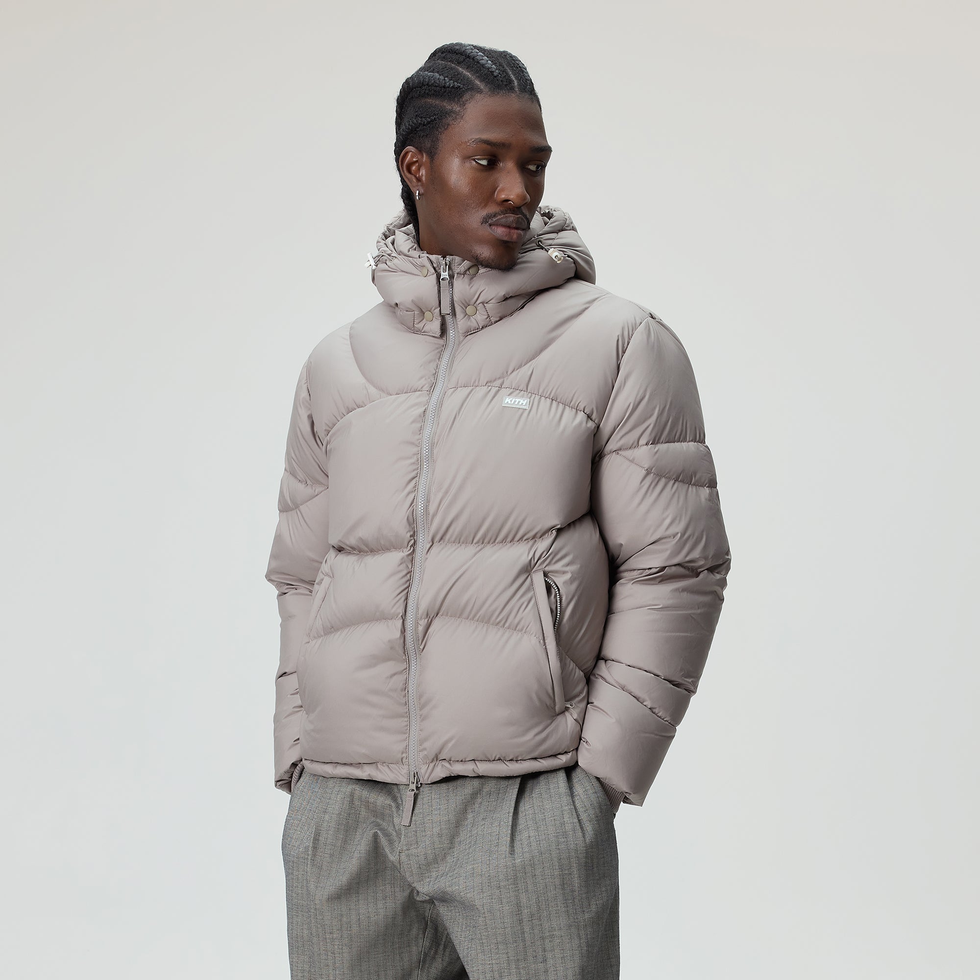 Kith Matte Stretch Taffeta Corey Puffer - Quicksand – Kith Canada