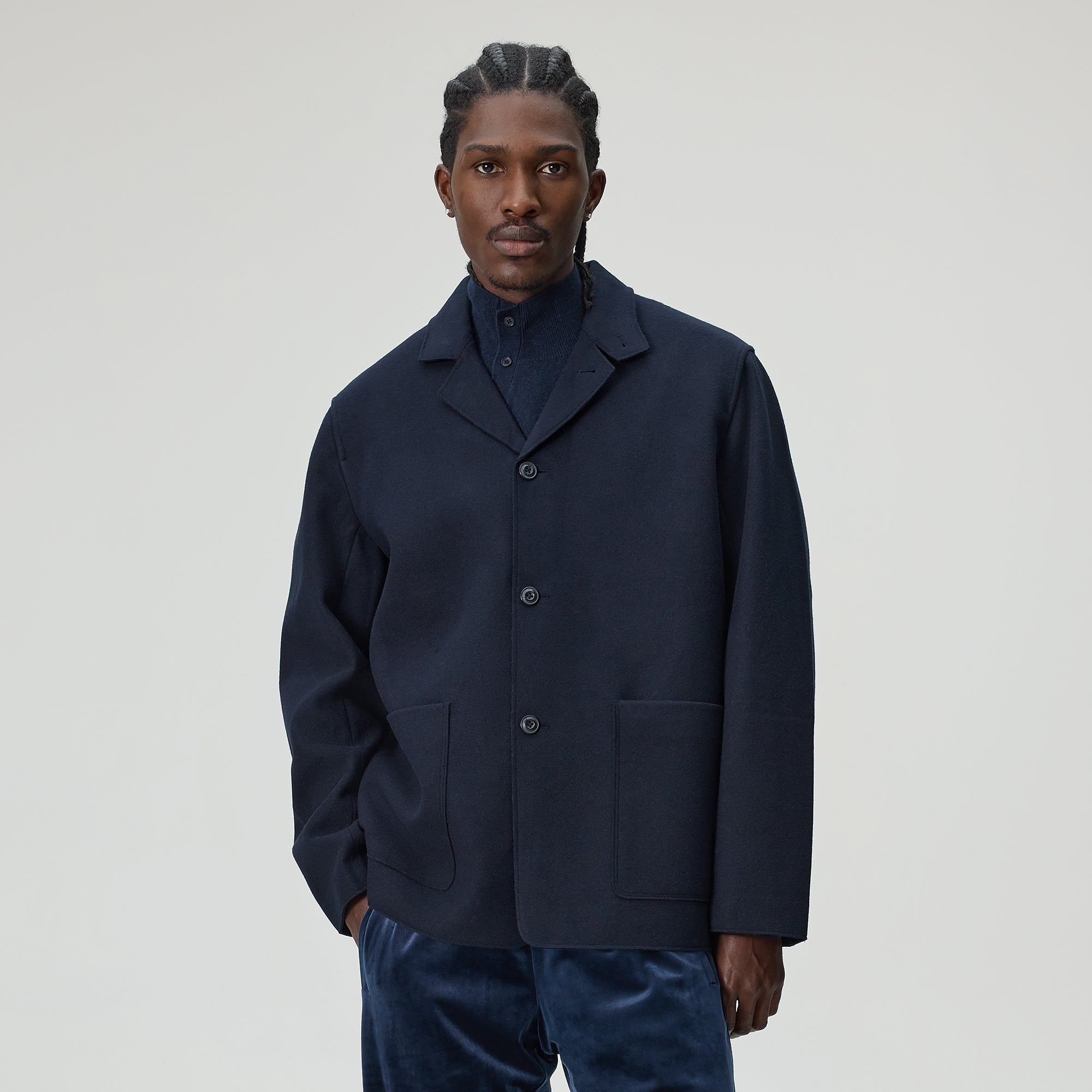 Kith Felted Jersey Savion Jacket - Ink – Kith Canada