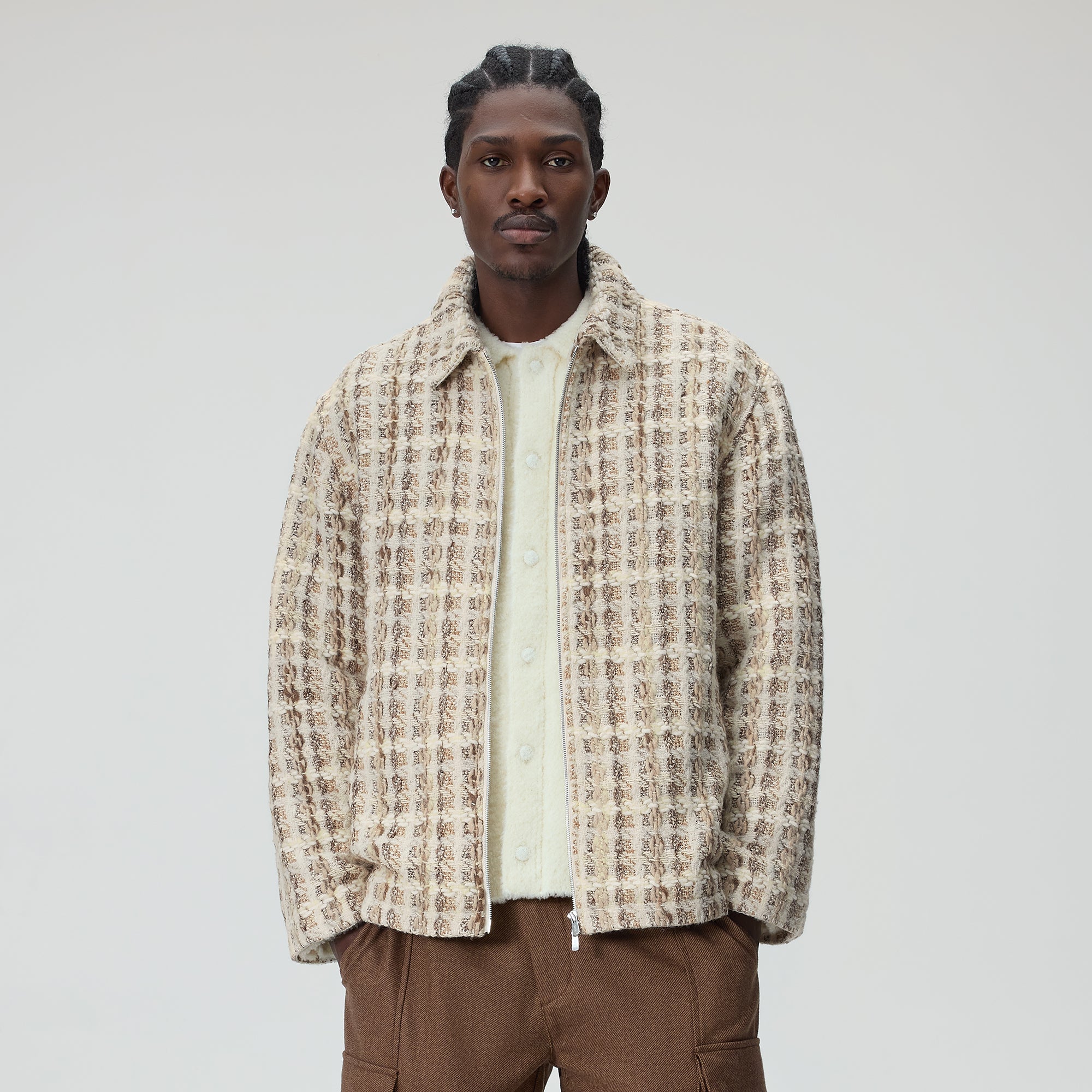 Kith Windowpane Tweed Coaches Jacket - Hallow – Kith Canada
