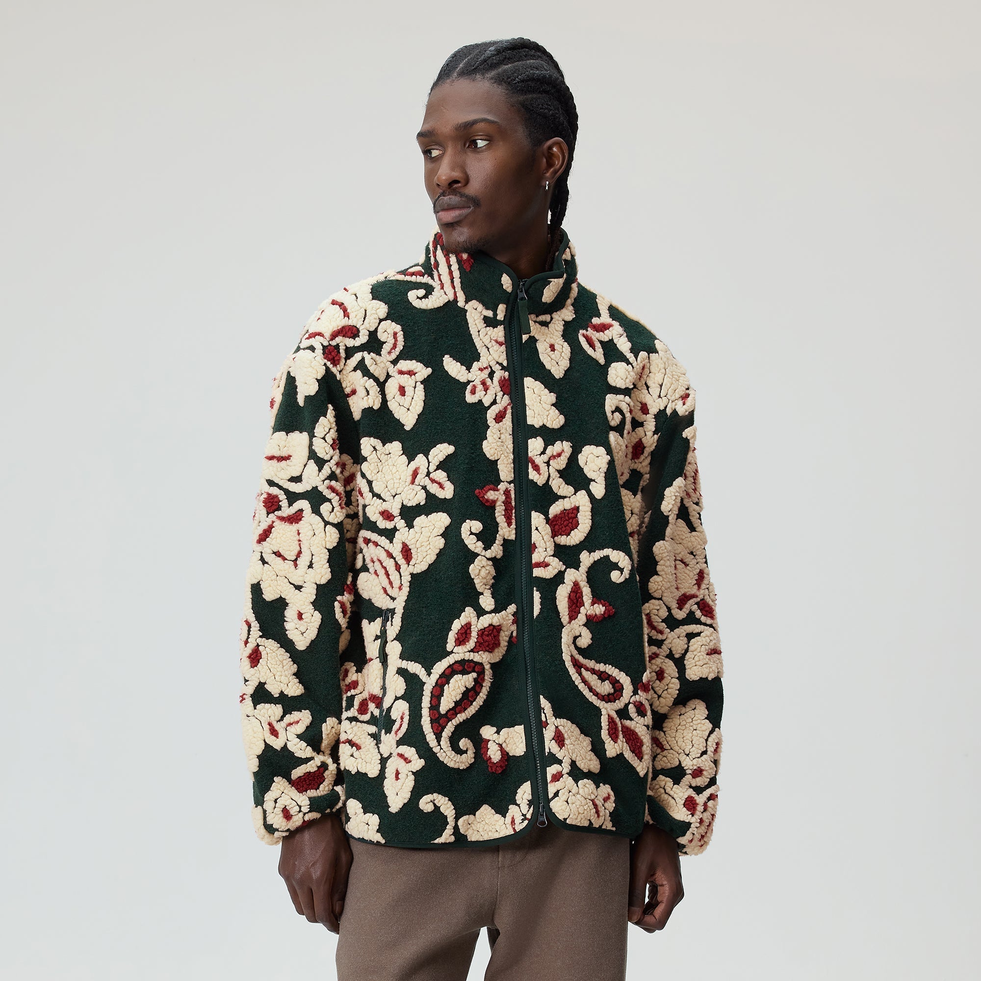 Kith Paisley Vine Sherpa Harper Jacket - Stadium – Kith Canada