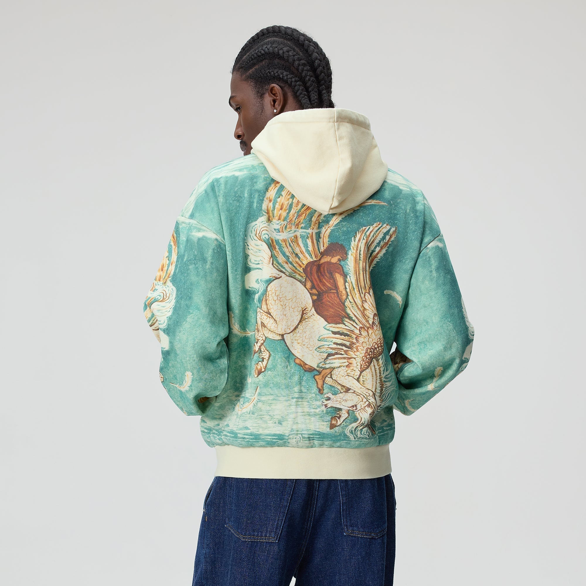 Kith Pegasus Nelson Zip Up Hoodie - Sandrift – Kith Canada