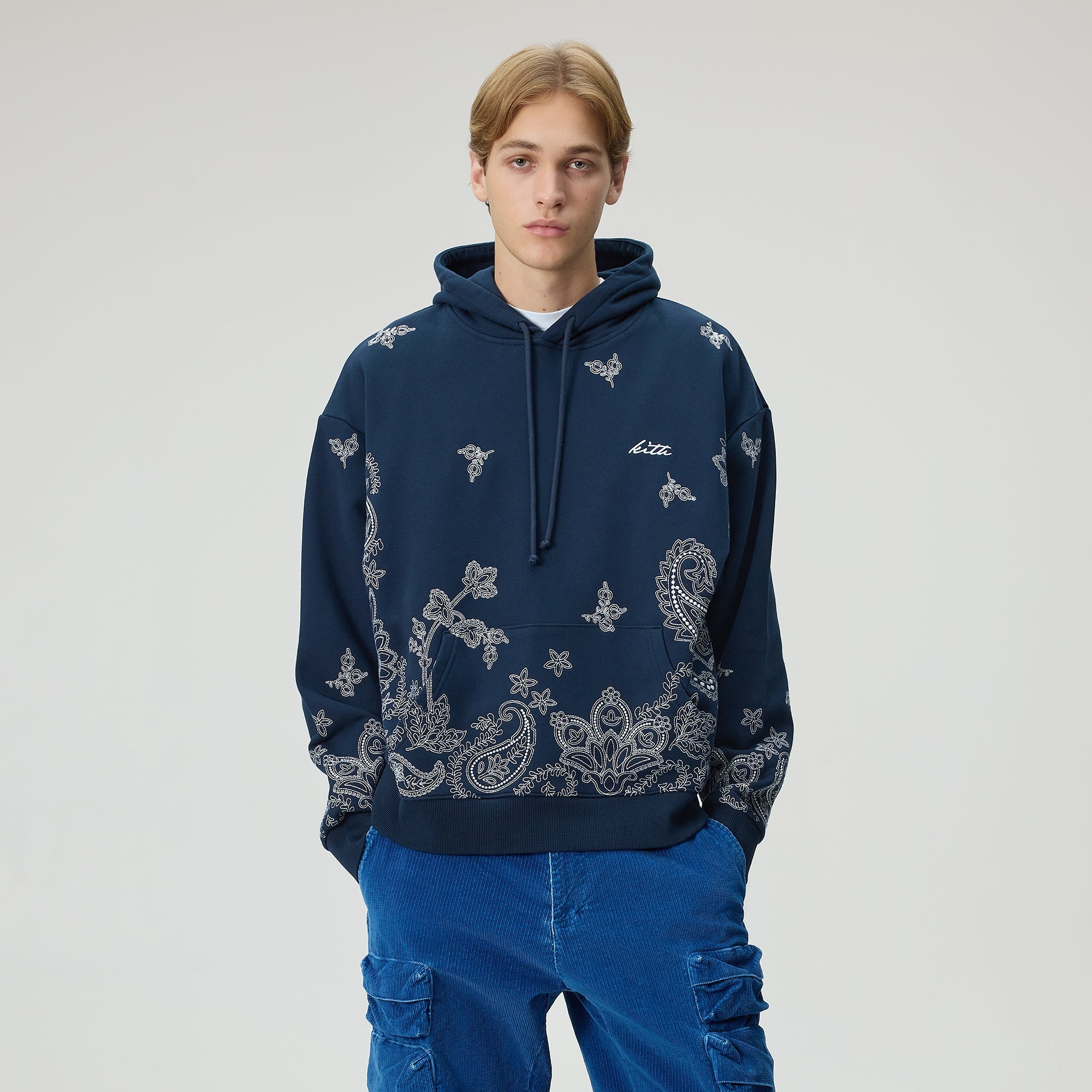 Kith Falling Paisley Nelson Hoodie - Nocturnal – Kith Canada
