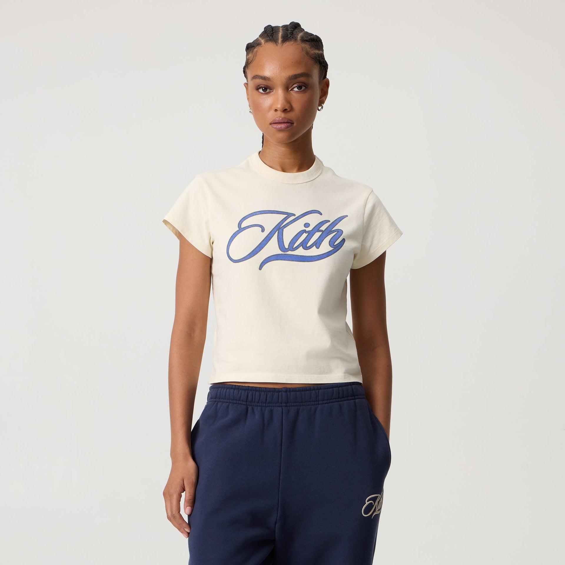 Kith Women Mulberry Vintage Varsity Tee - Sandrift - PH