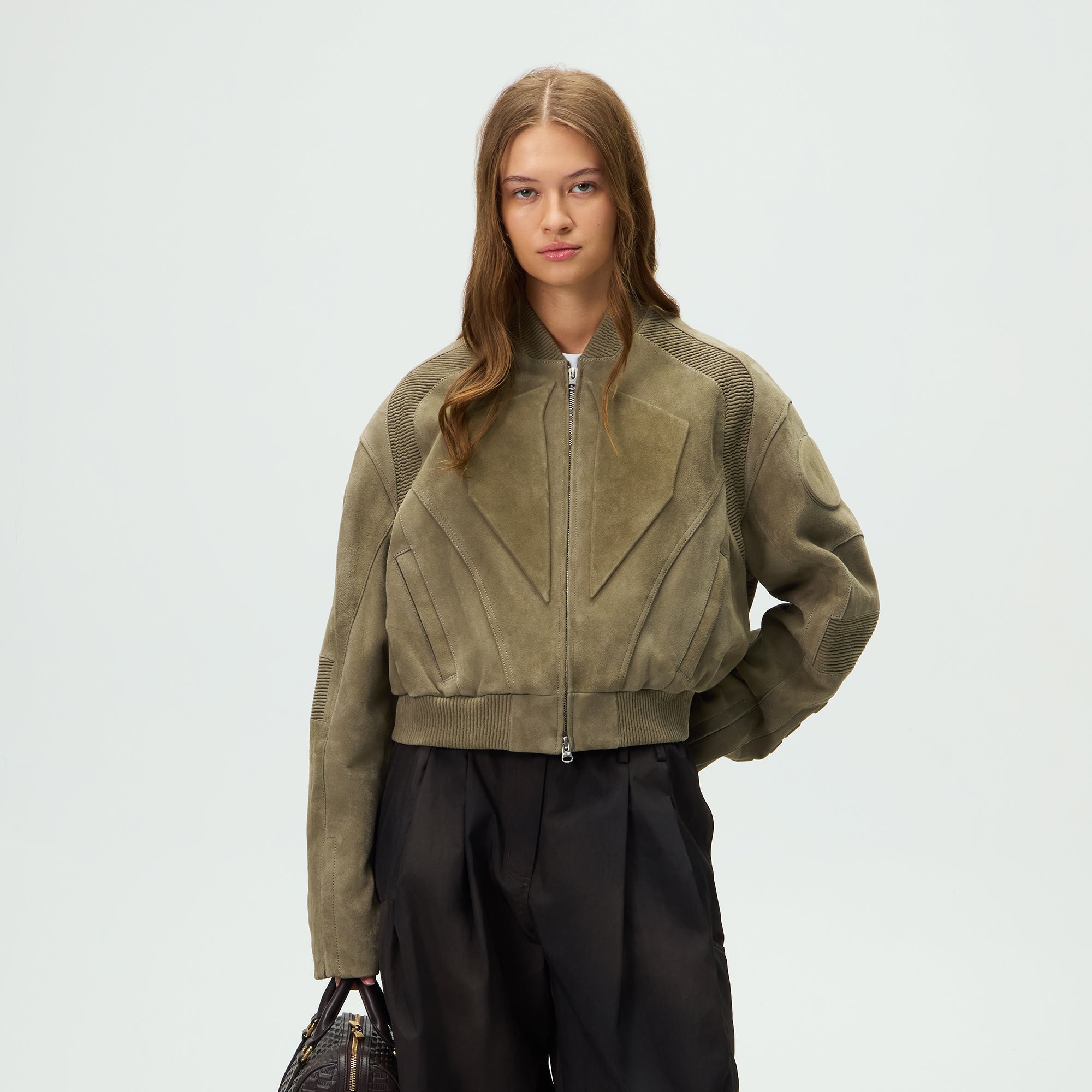 Kith Women Varen Suede Moto Bomber Jacket - Scene – Kith Canada