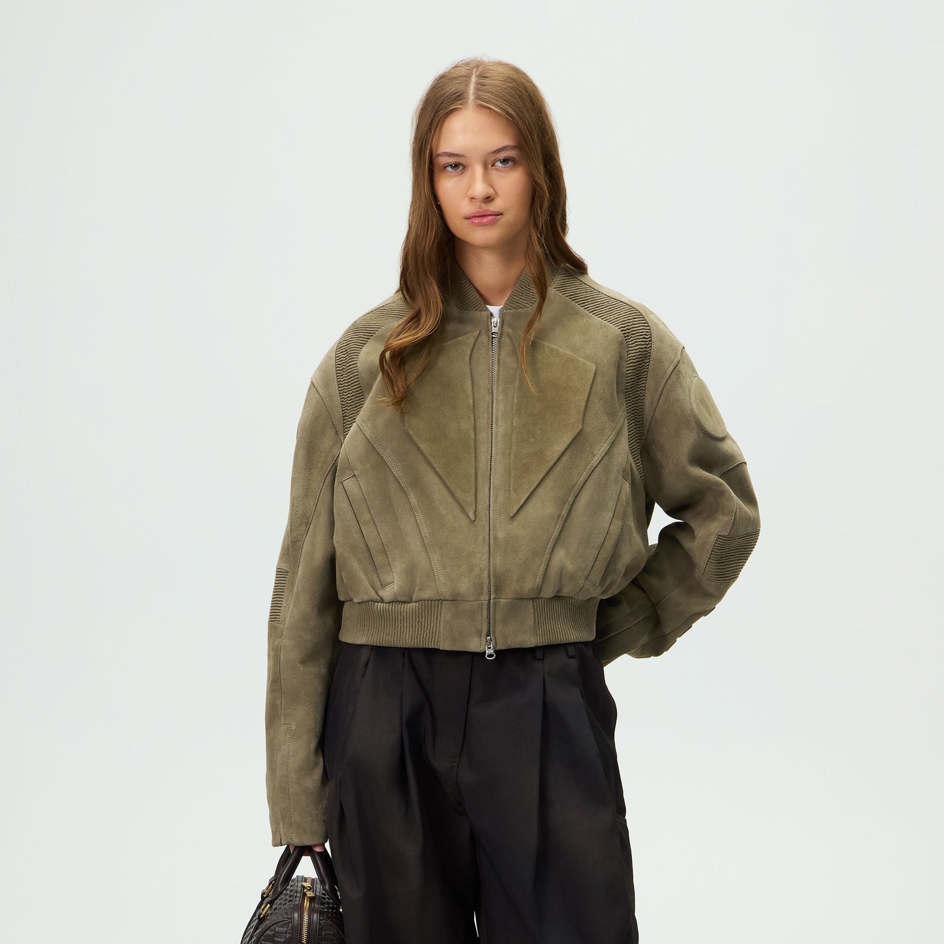 Kith Women Varen Suede Moto Bomber Jacket - Scene