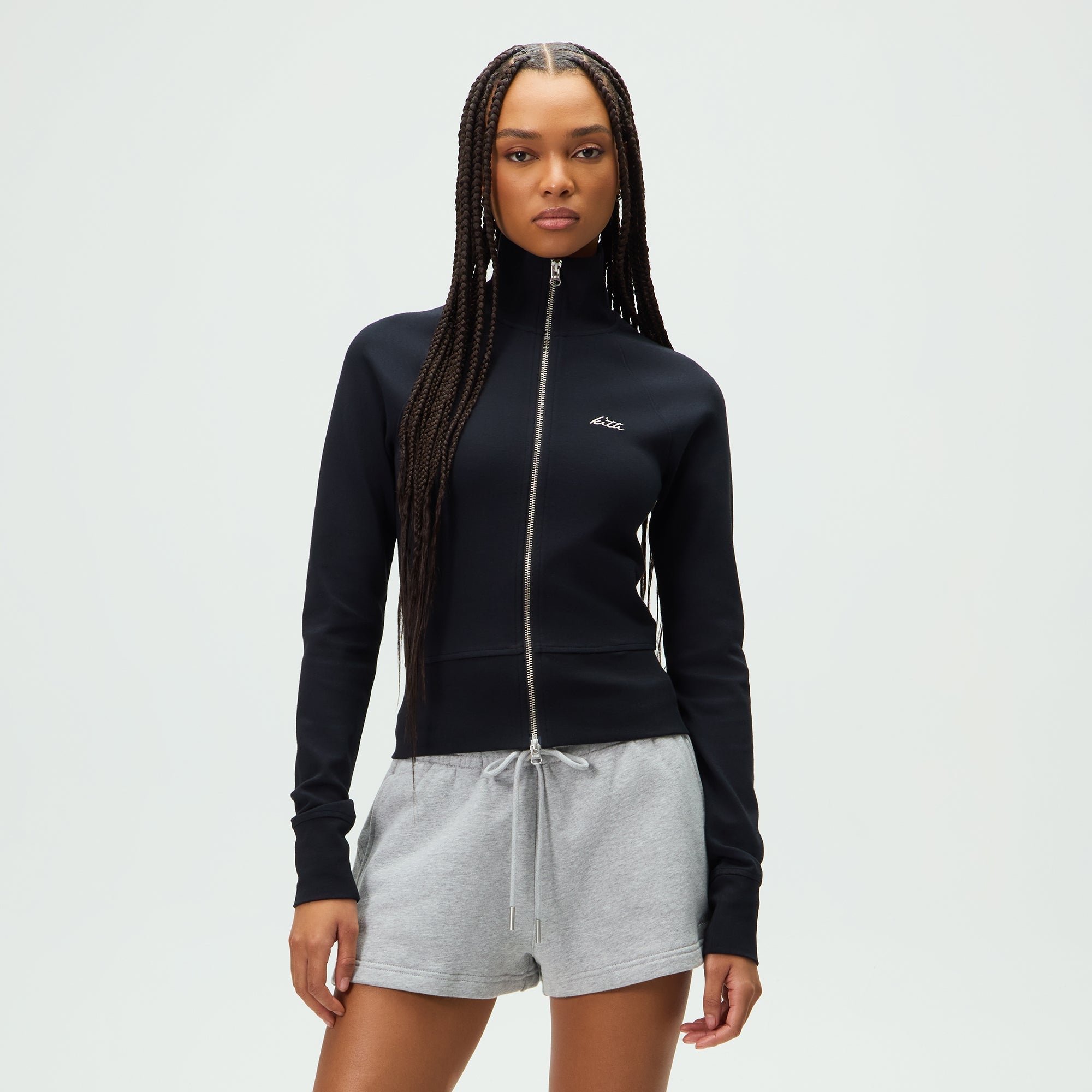 Kith Women Ina II Interlock Track Zip - Black – Kith Canada