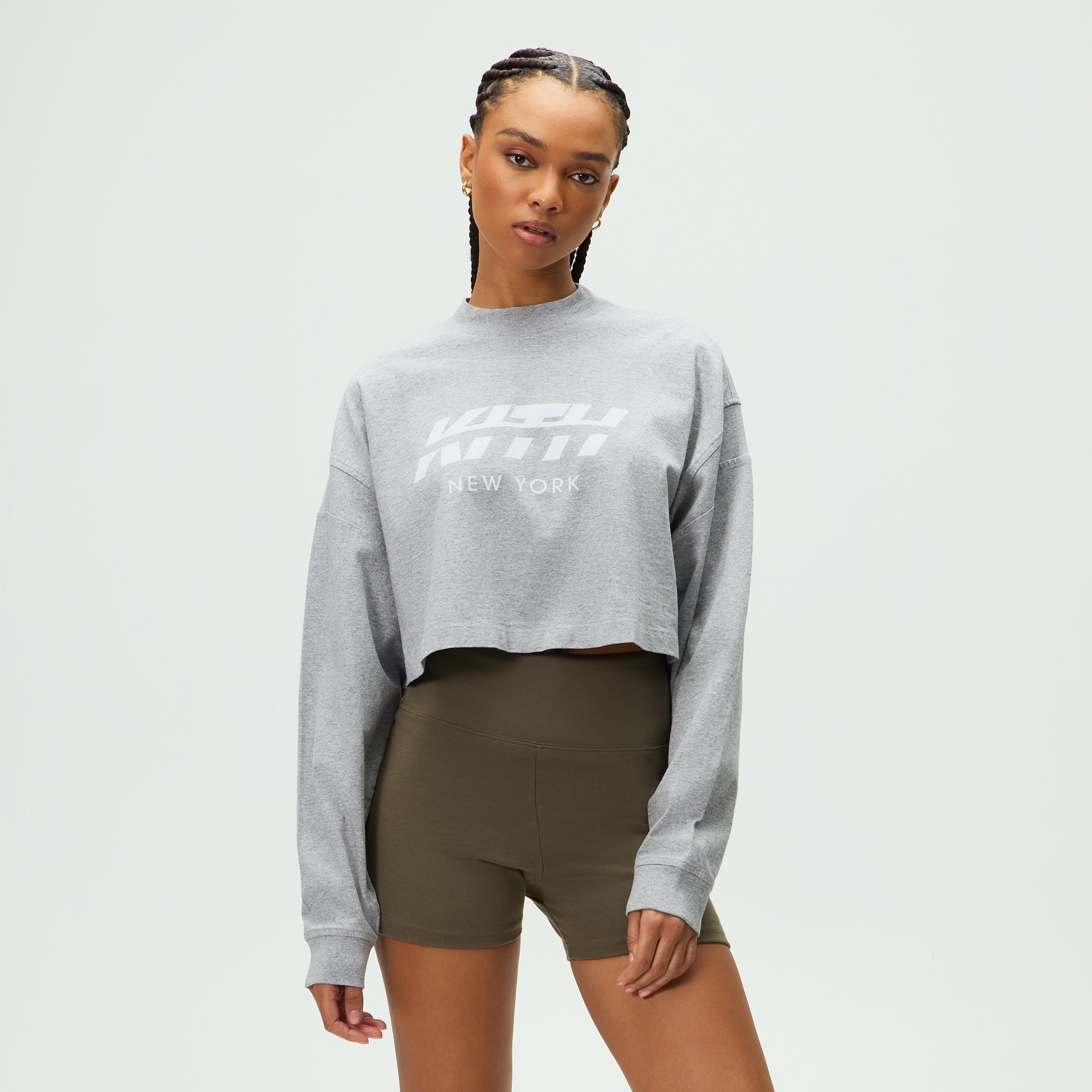 Kith Women Jasper Swift Long Sleeve - Cool Heather Grey – Kith Canada
