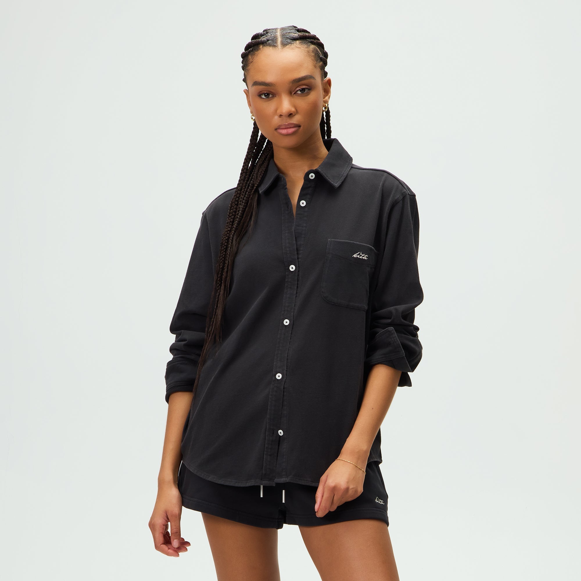 Kith Women Ora Jersey Shirt - Black – Kith Canada