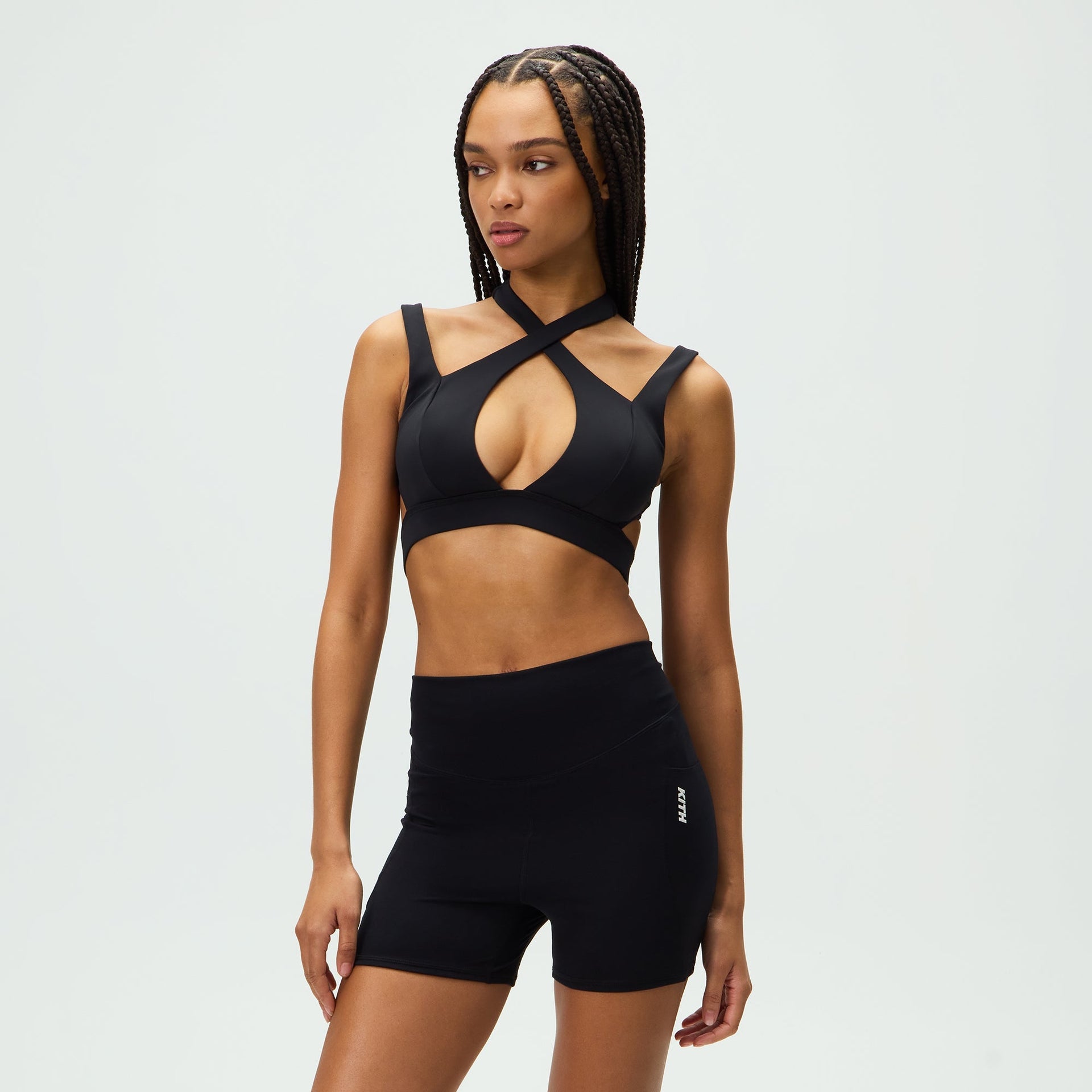 Kith Women Enhance Cross Halter Bra - Black