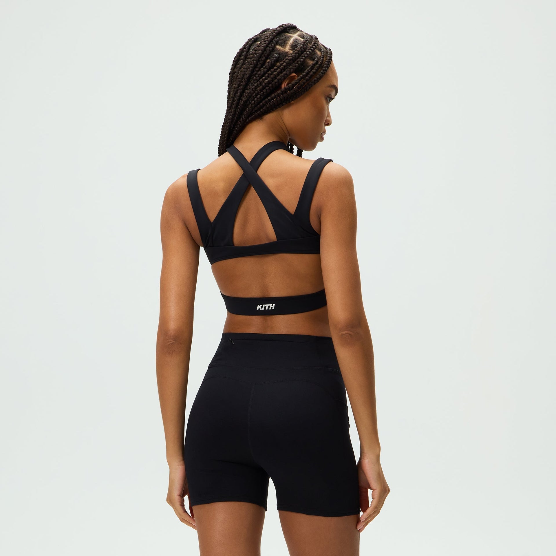 Kith Women Enhance Cross Halter Bra - Black - PH