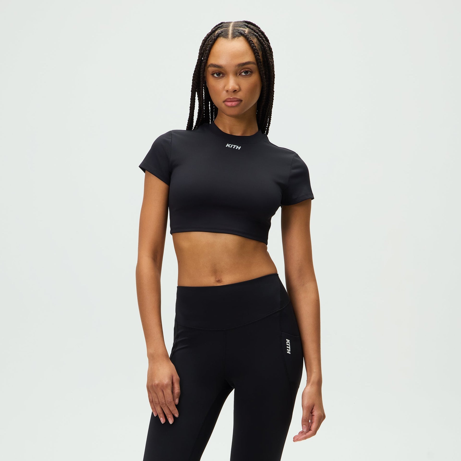Kith Women Active Misha Crop Tee - Black