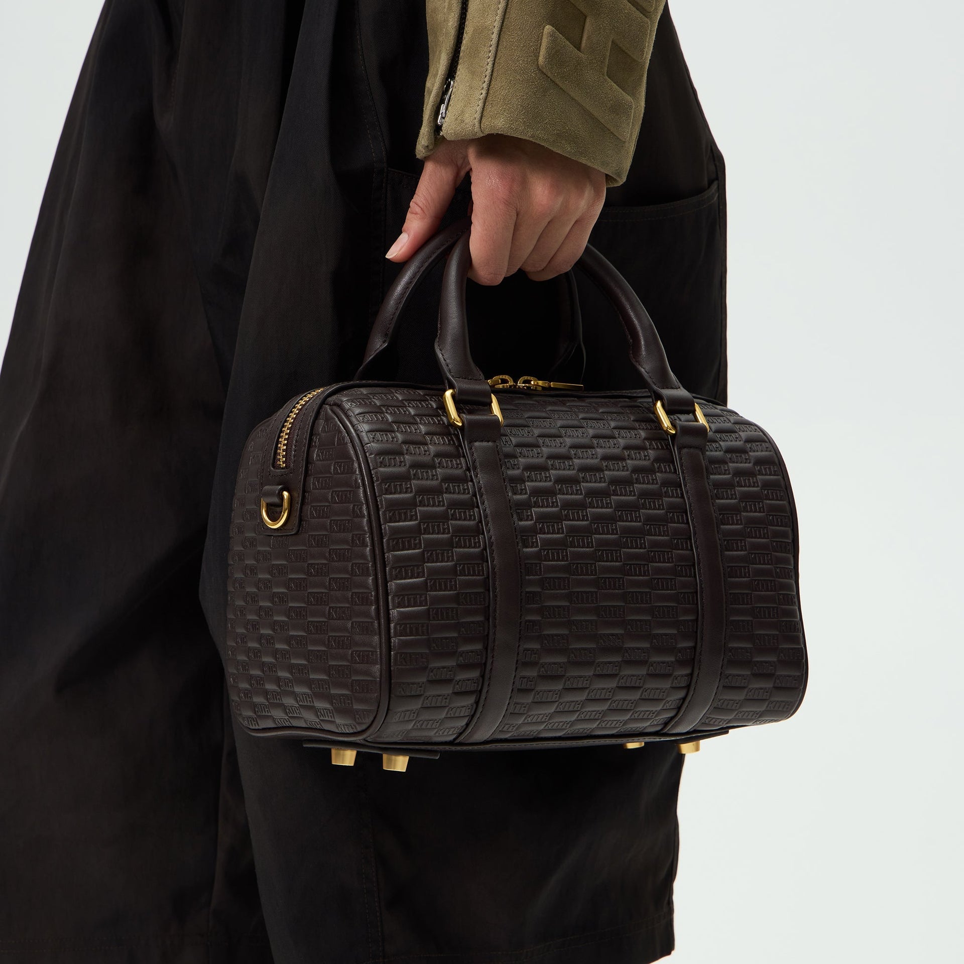 Kith Women Leather Monogram Smooth Harlowe Bag - Ganache