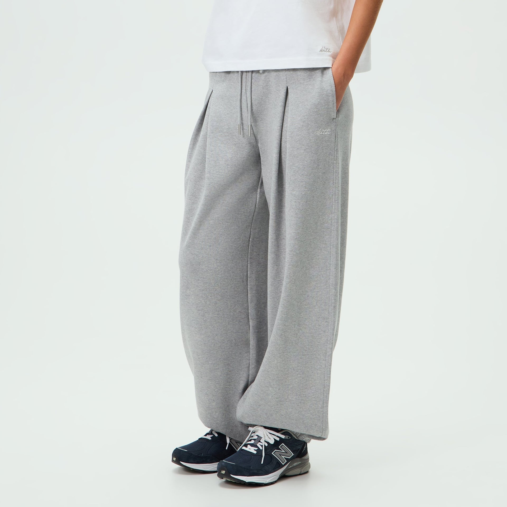 Kith Women Ivana Interlock Track Pant - Cool Heather Grey