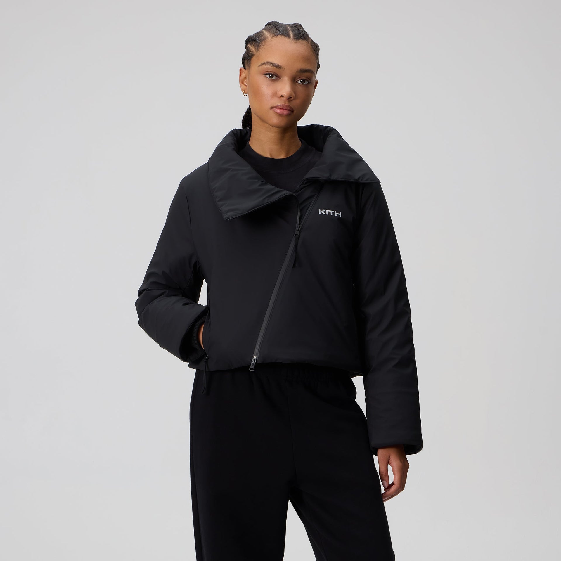Kith Women Helia Asymmetrical Jacket - Black - PH