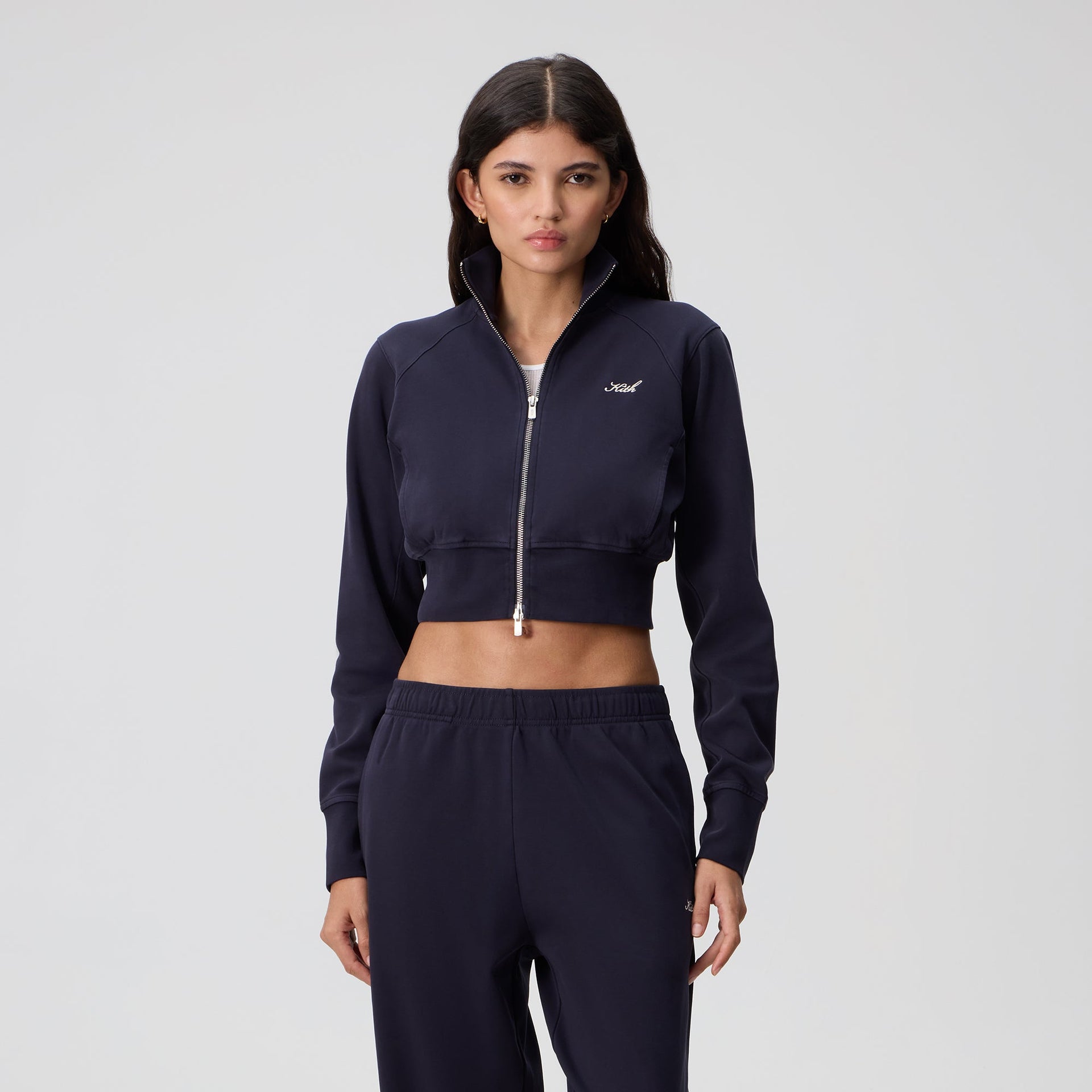 Kith Women Davin Cropped Track Zip - Ink