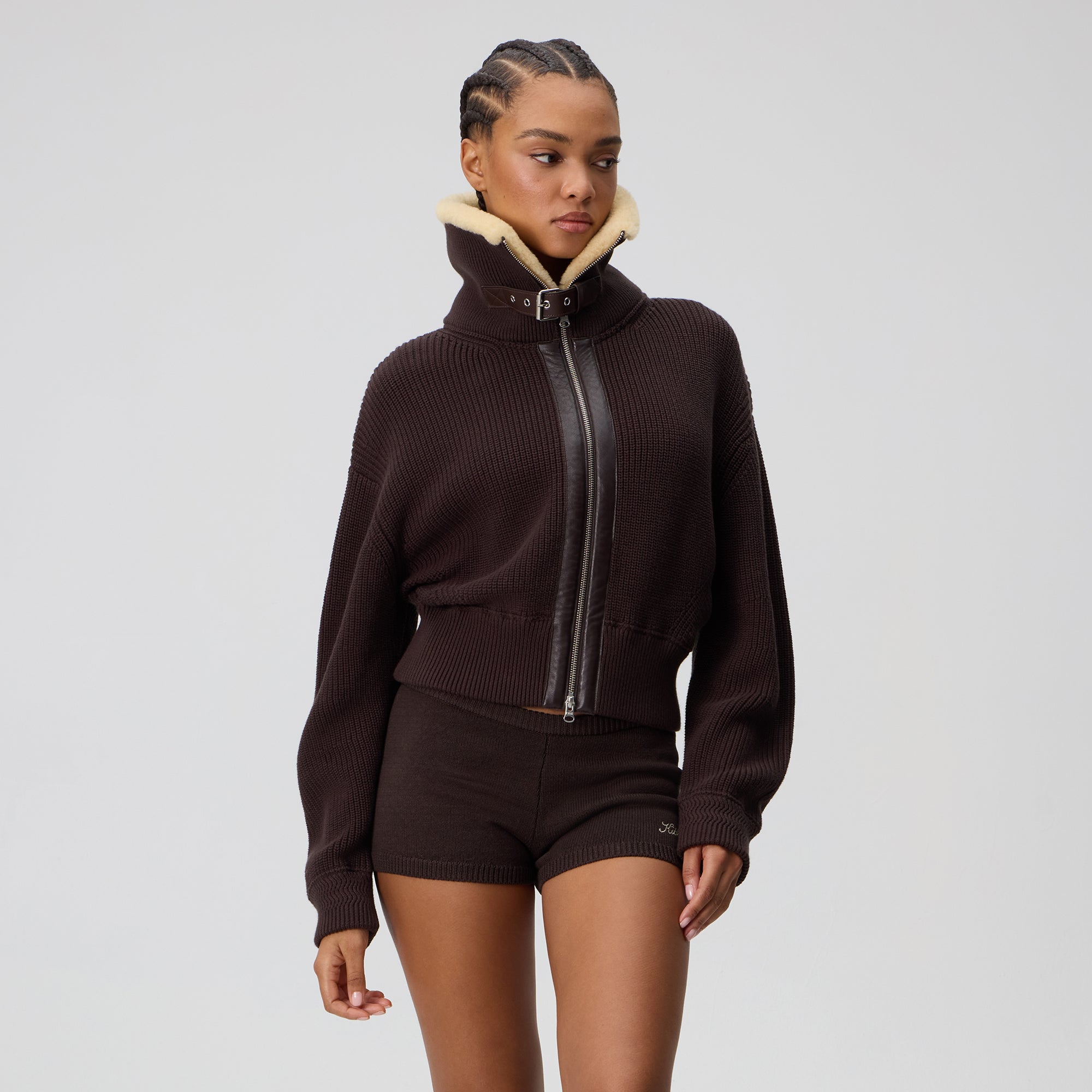 Kith Women Harten Aviator Sweater Jacket - Incognito – Kith Canada