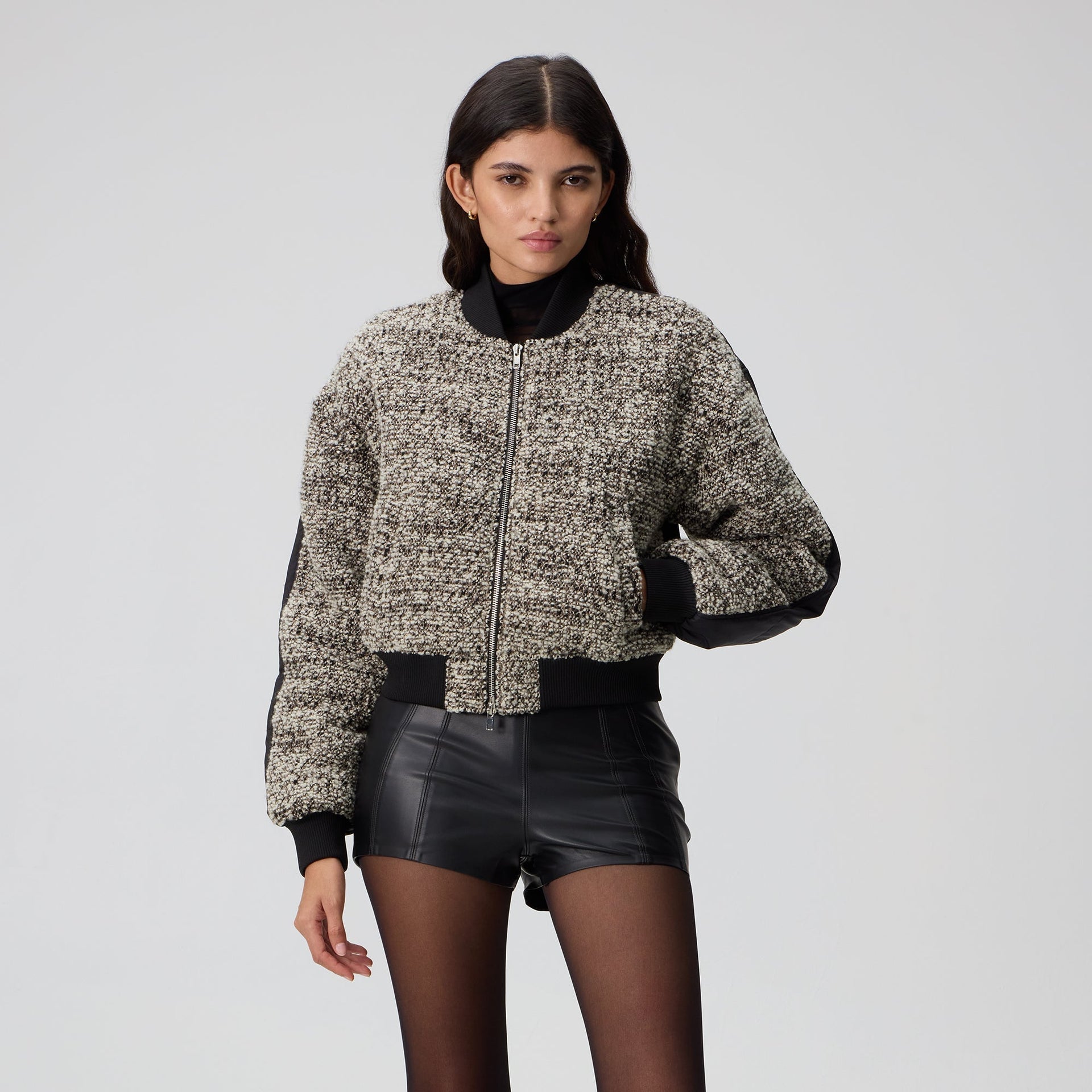 Kith Women Celia Boucle Bomber - Black - PH