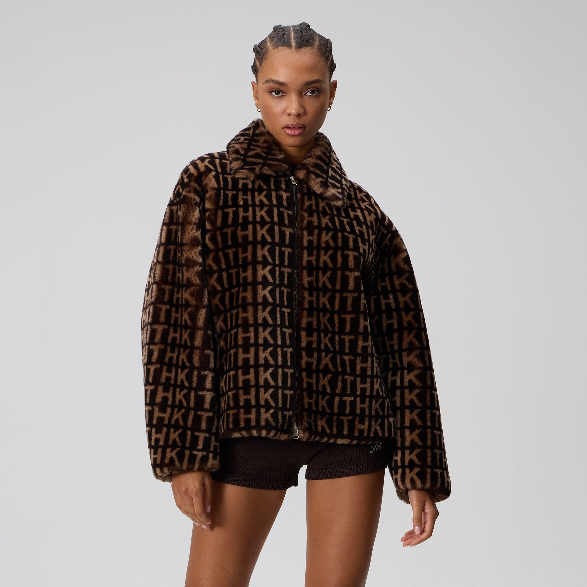 Kith Women Waylon II Shearling Monogram Jacket - Legacy
