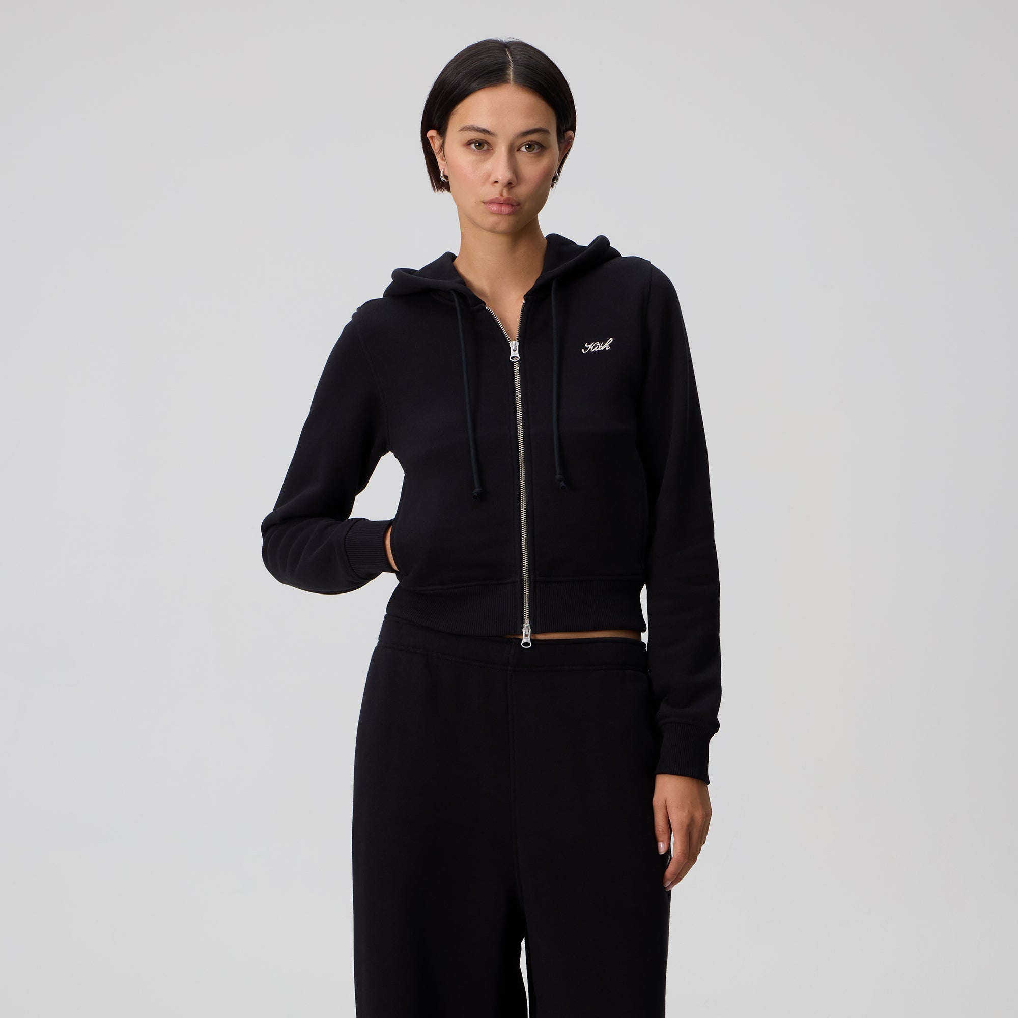 Kith Women Tye Zip Hoodie - Black – Kith Canada