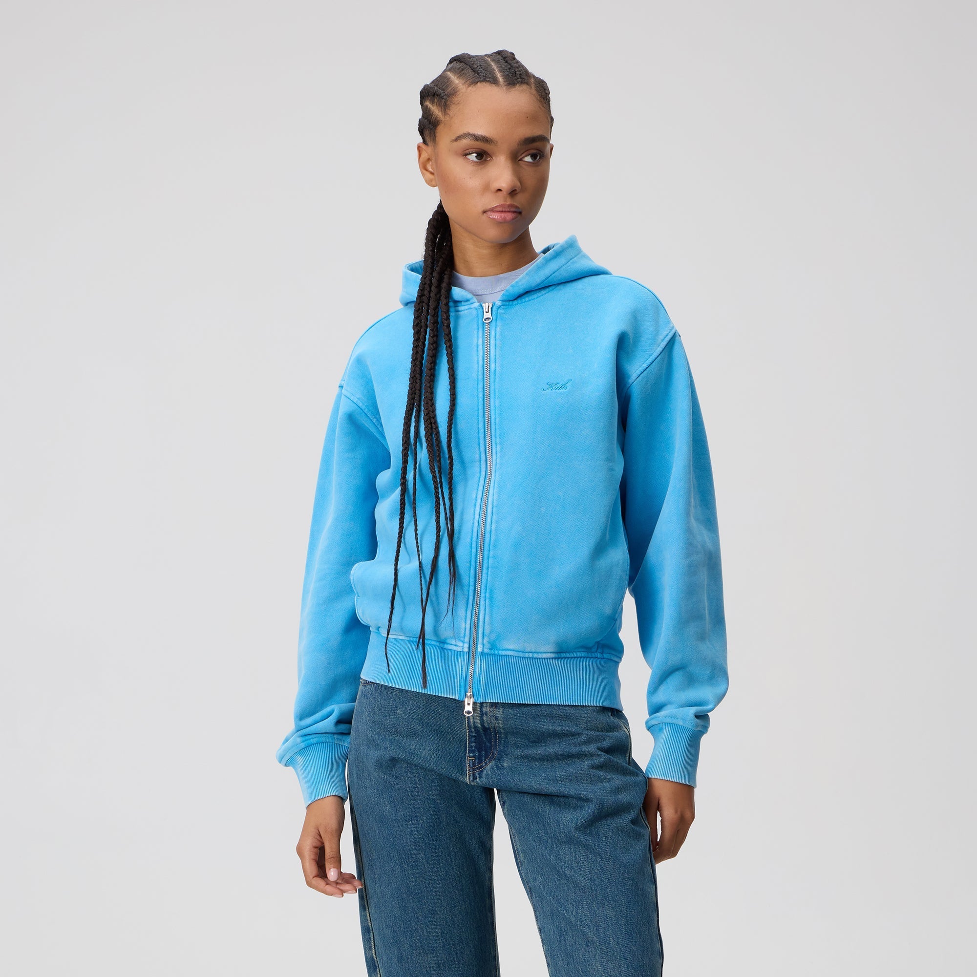 Kith Women Tanner Sueded Hoodie - Aurora – Kith Canada