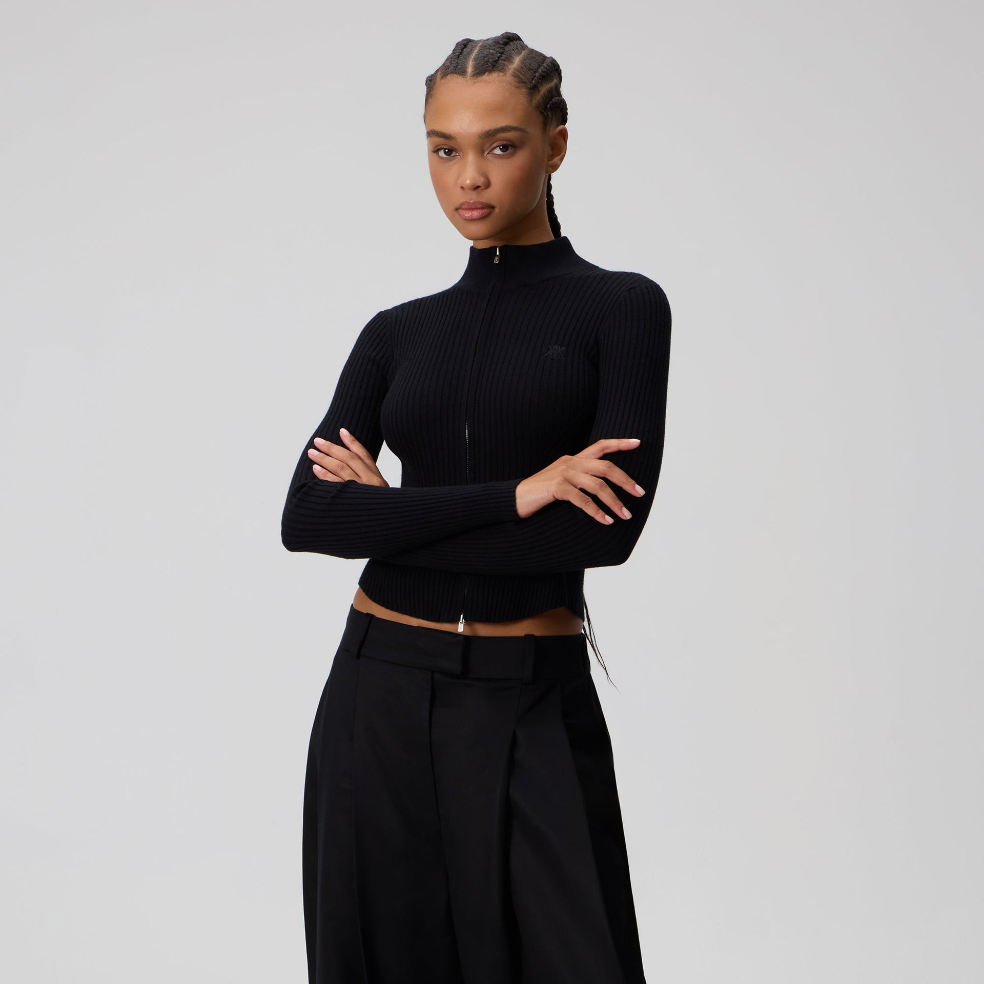 Kith Women Ina Sweater Track Zip - Black - PH
