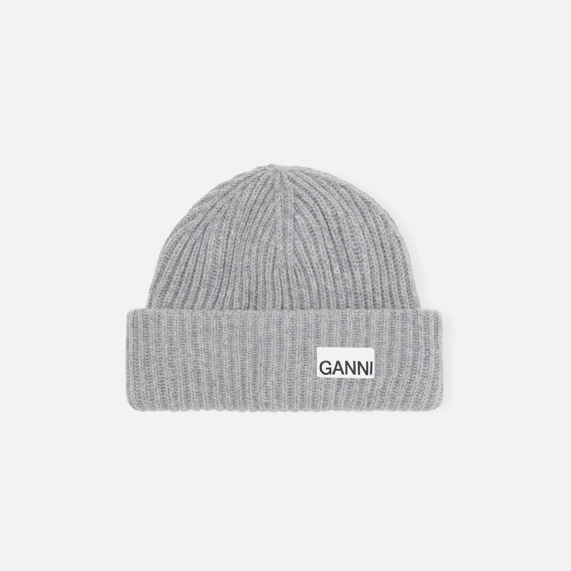 Ganni Structured Rib Beanie - Paloma Melange