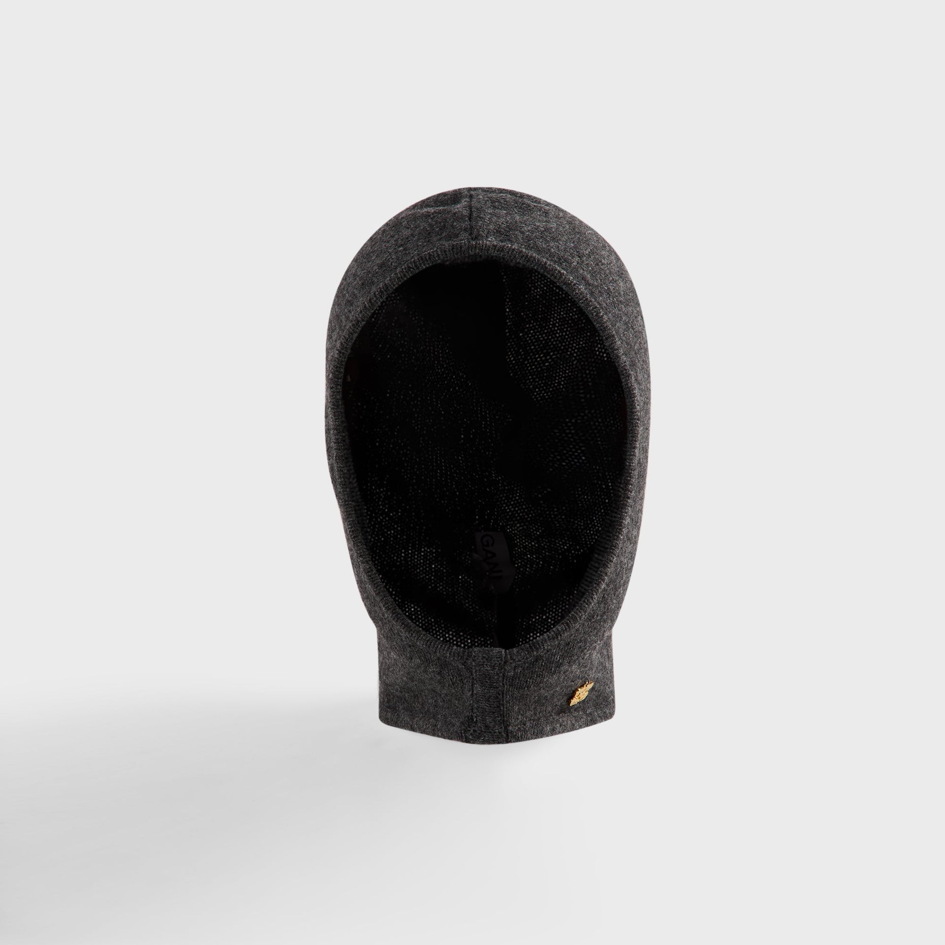 Ganni Wool Yak Mix Balaclava - Egret