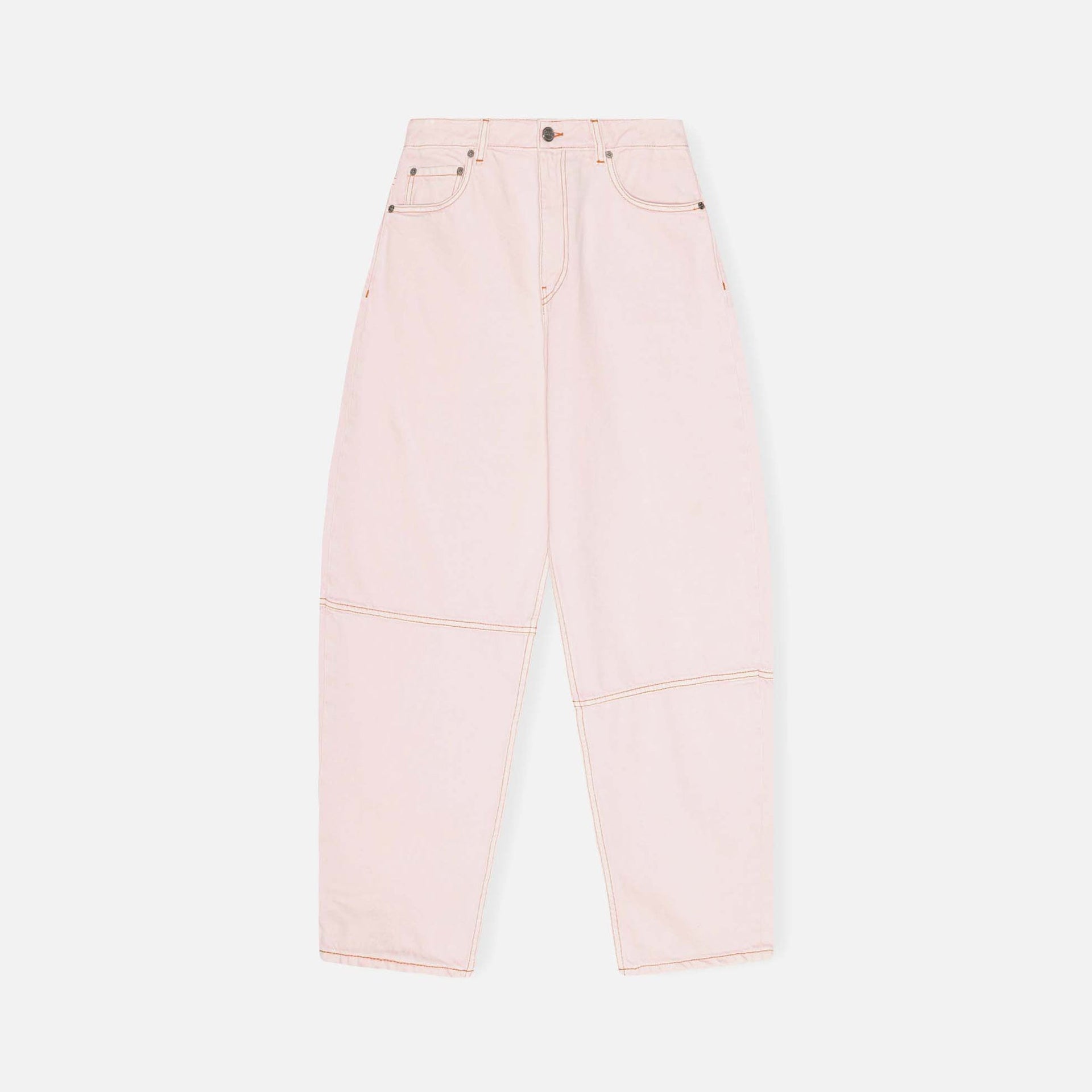 Ganni Overdyed Denim Stary Pant - Chalk Pink