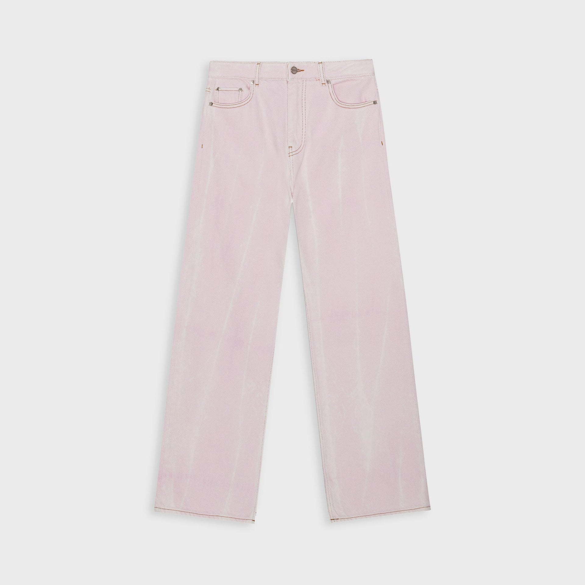 Ganni Overdyed Heavy Denim Izey Pant - Chalk Pink