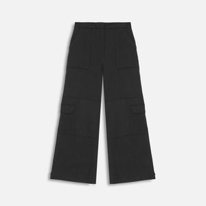 Ganni Solid Twill Suiting Cargo Pants - Black