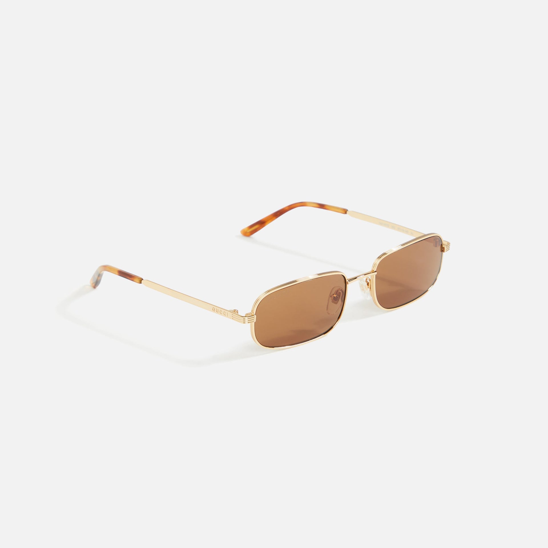 Gucci XL Metal Sunglasses - Brown / Gold