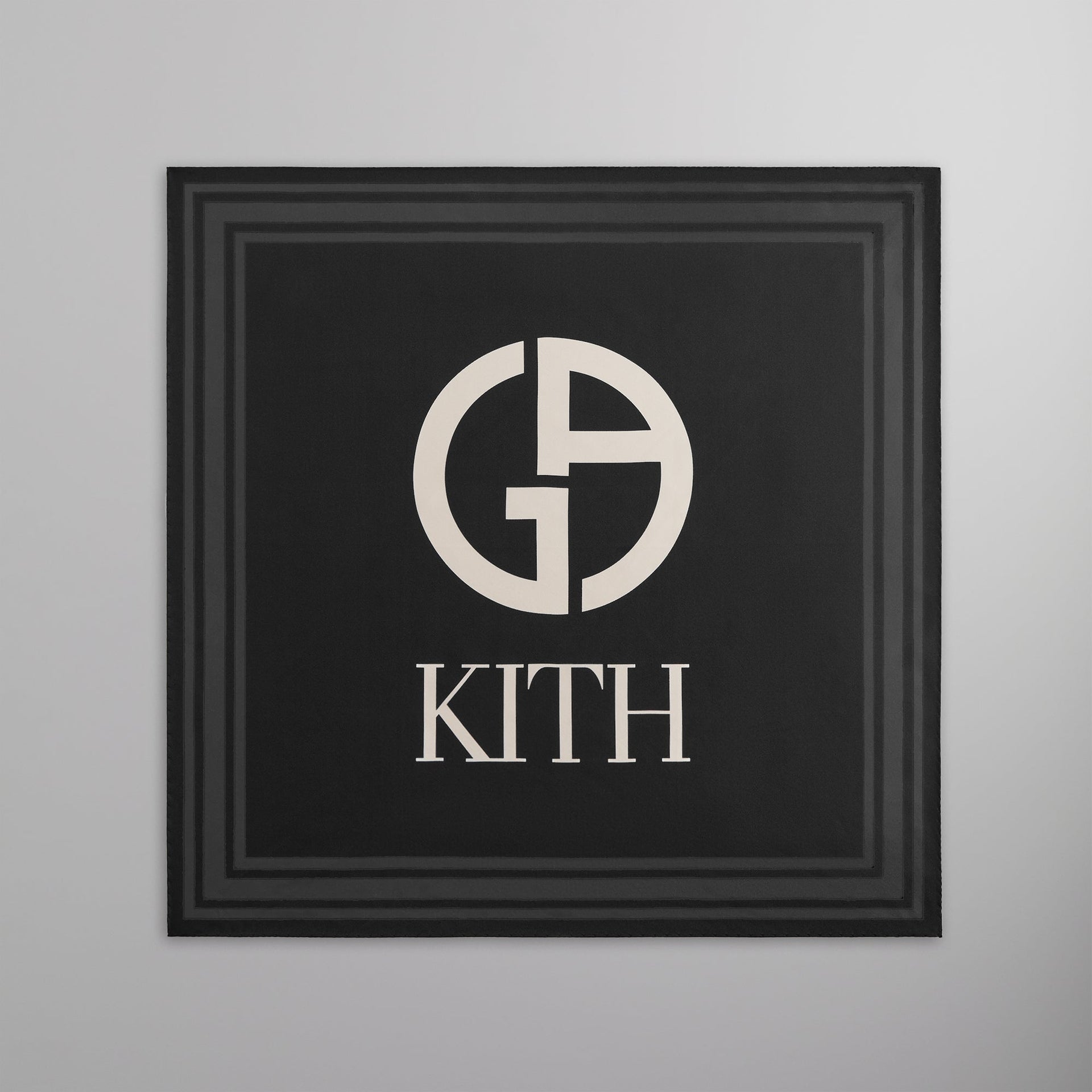 Kith & Giorgio Armani Logo Bandana - Black