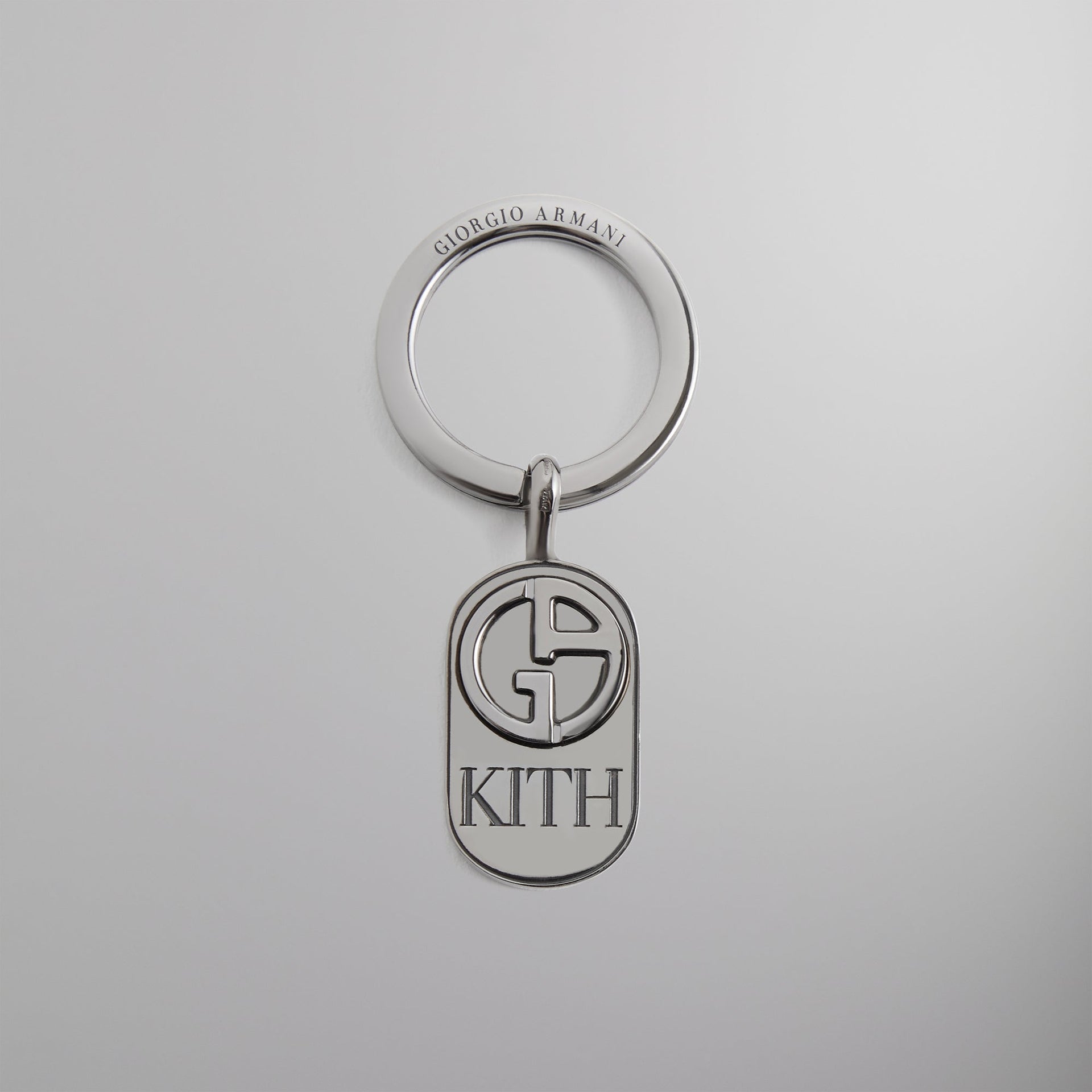 Kith & Giorgio Armani Key Ring - Gunmetal