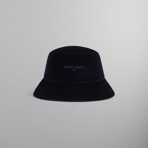 Kith & Giorgio Armani Velour Bucket Hat - Nocturnal