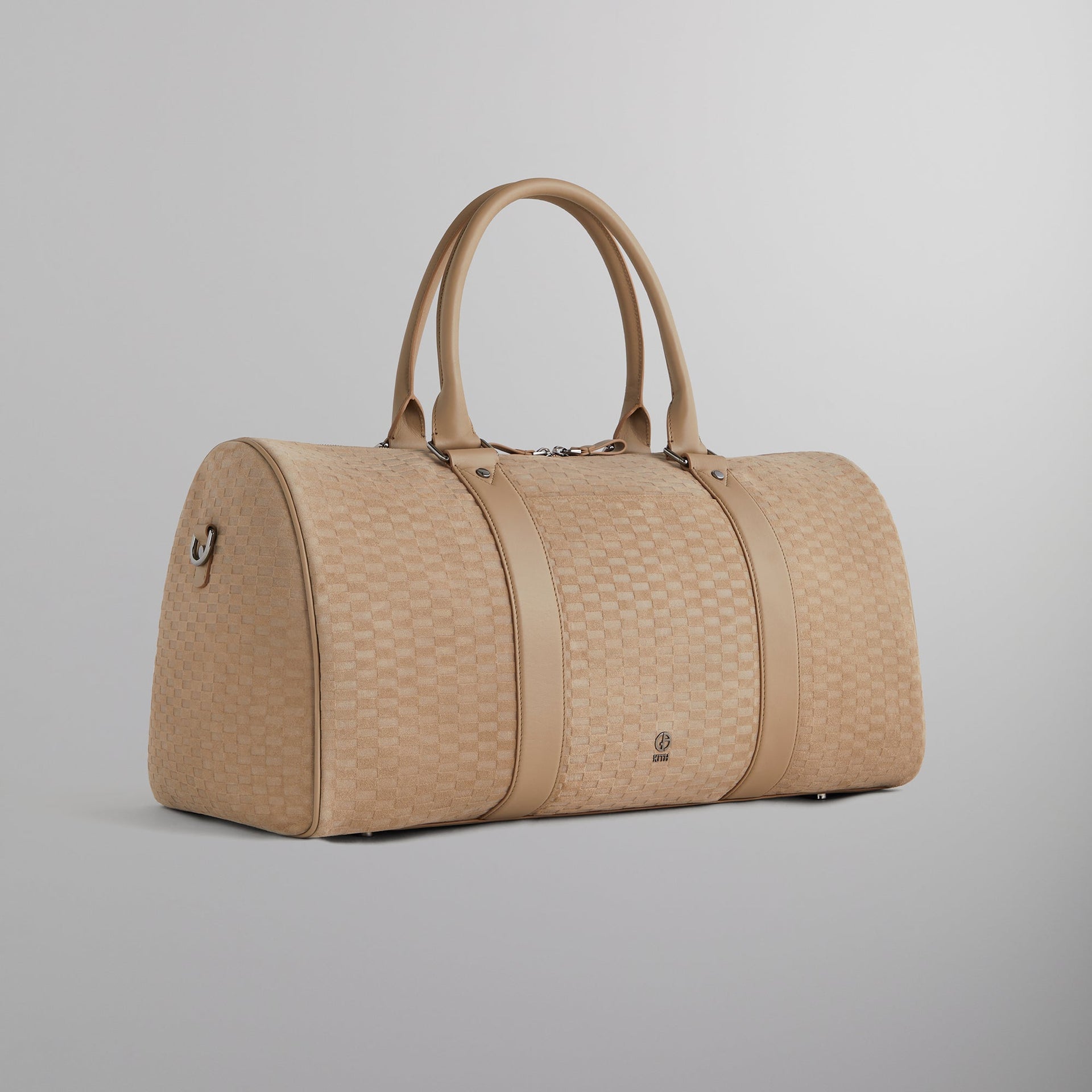 Kith & Giorgio Armani Monogram Suede Duffle Bag - Creme