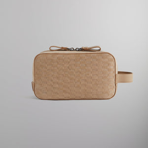 Kith & Giorgio Armani Monogram Suede Dopp Kit - Creme PH