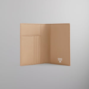 Kith & Giorgio Armani Monogram Suede Passport Holder - Creme PH