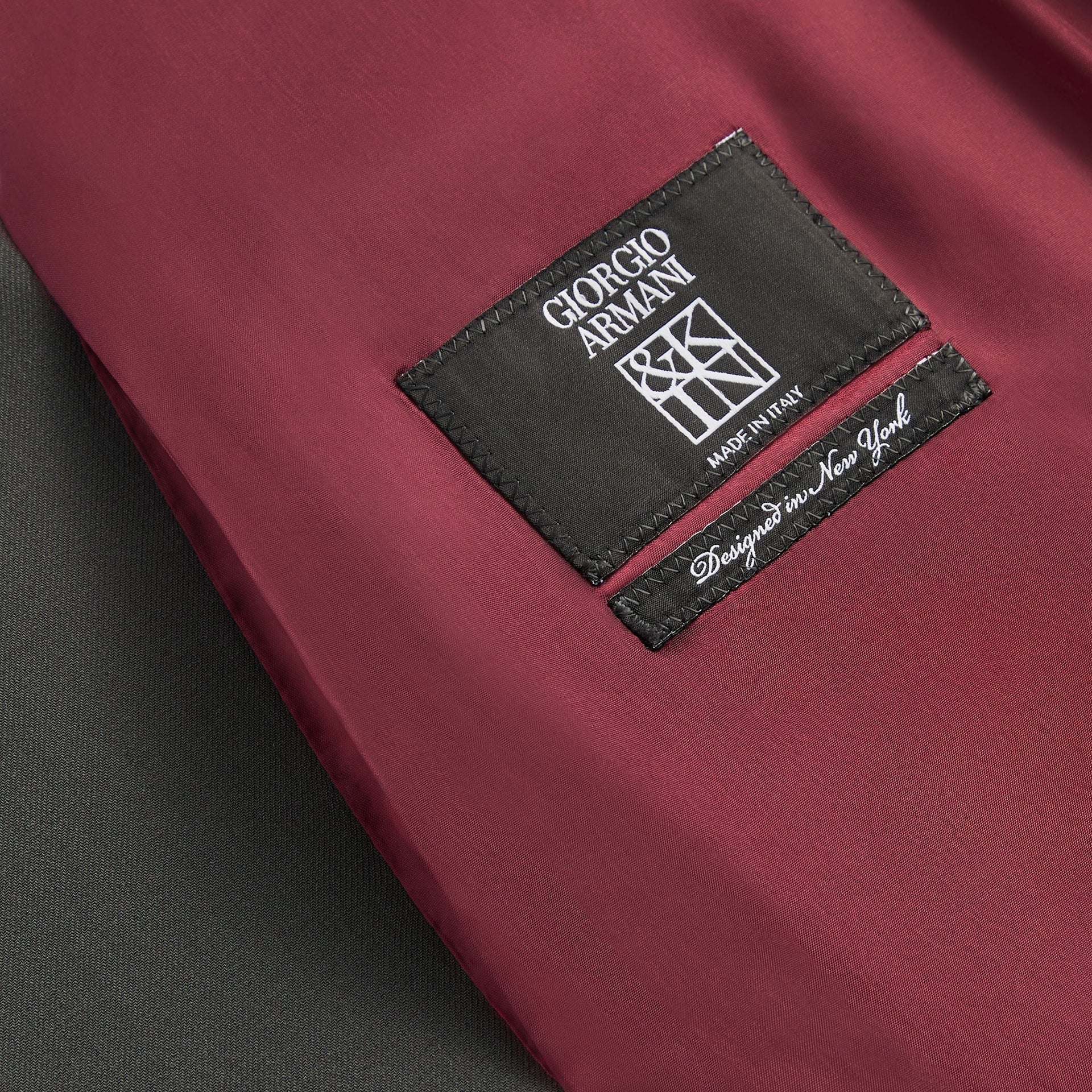 Giorgio Armani & Kith &Kin Milano Crepe Collarless Jacket - Dark Ash - PH