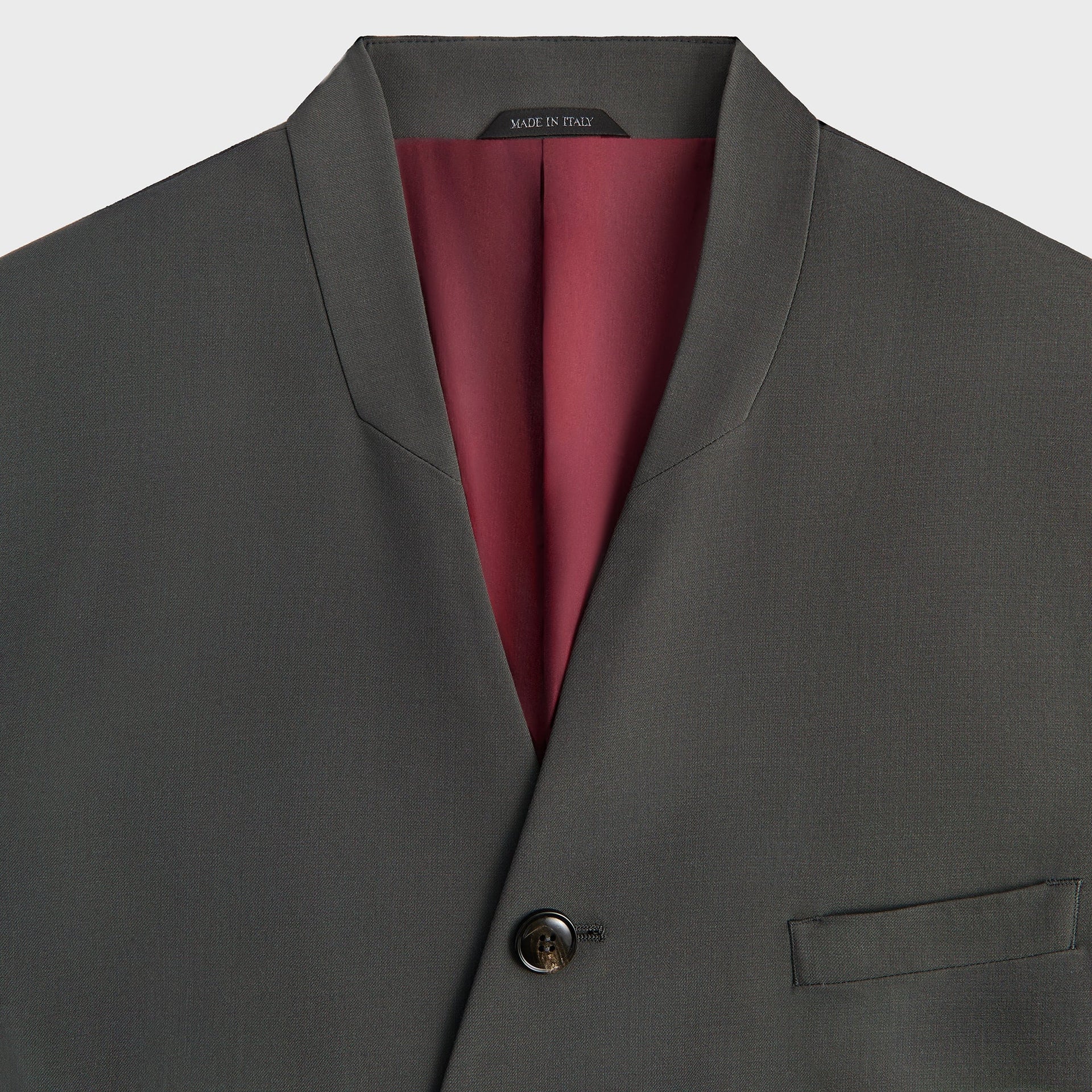 Giorgio Armani & Kith &Kin Milano Crepe Collarless Jacket - Dark Ash - PH